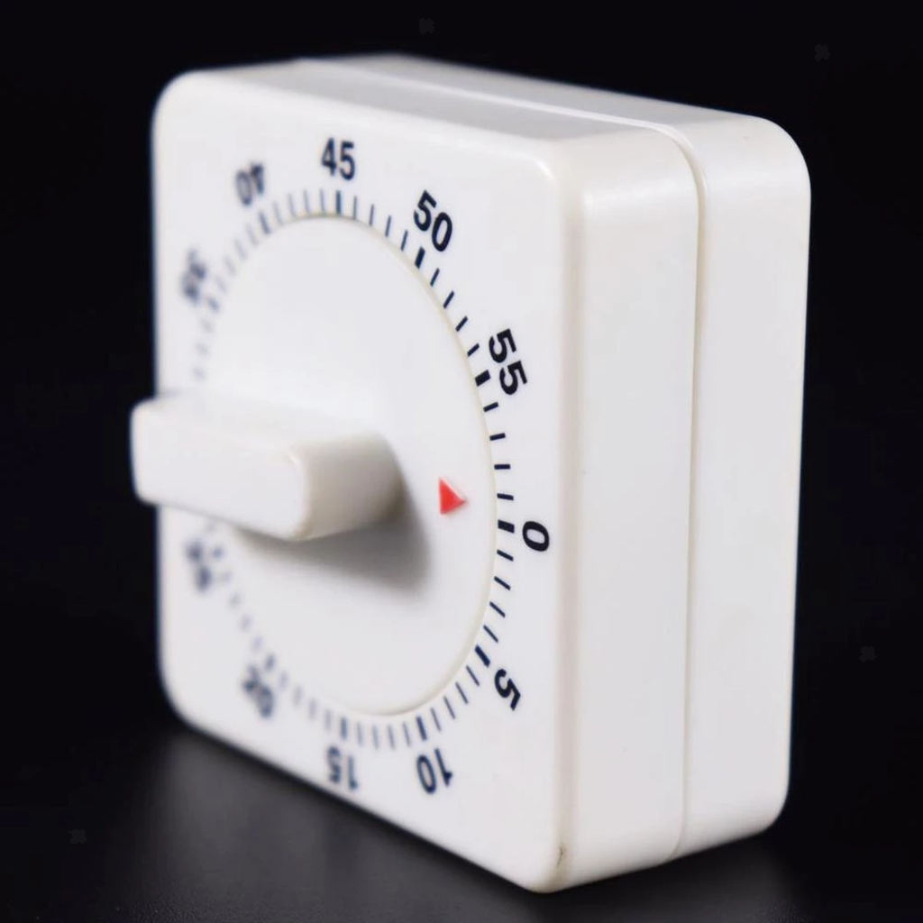 Count Down Mechanical Kitchen Timer White Manual Timer Cooking Tools Clock