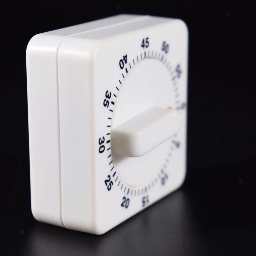 Count Down Mechanical Kitchen Timer White Manual Timer Cooking Tools Clock