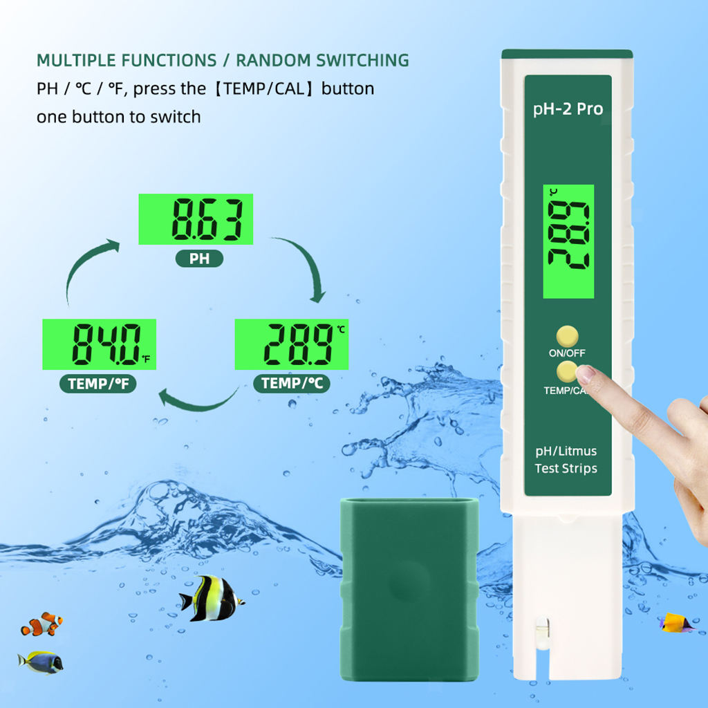 Digital PH Meter High Accuracy LCD Hydroponics Pool Laboratory Test Pen
