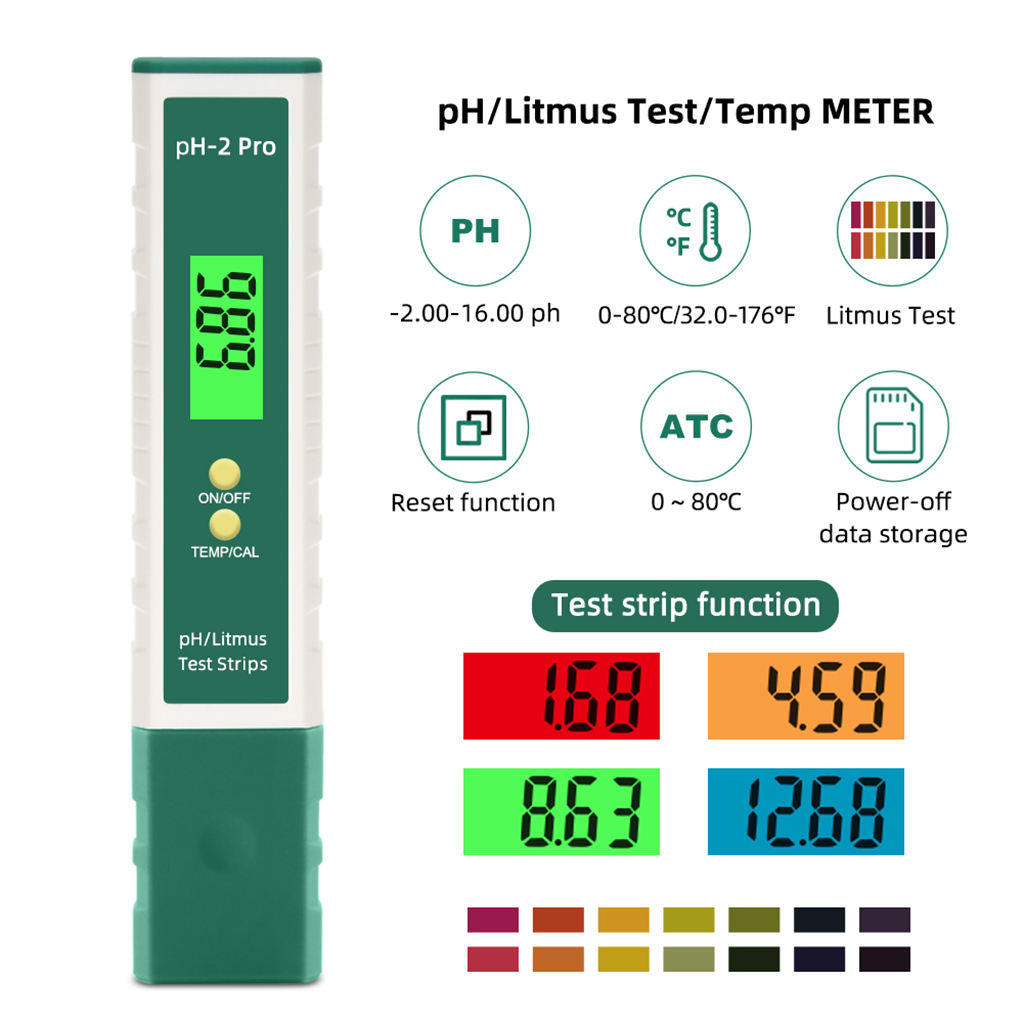 Digital PH Meter High Accuracy LCD Hydroponics Pool Laboratory Test Pen
