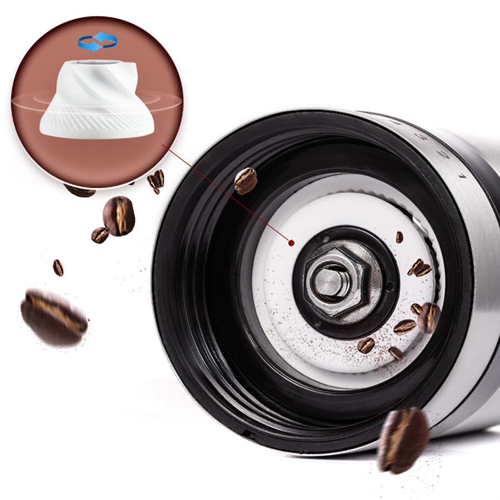 Manual coffee grinder made of stainless steel hand crank grinder coffee bean