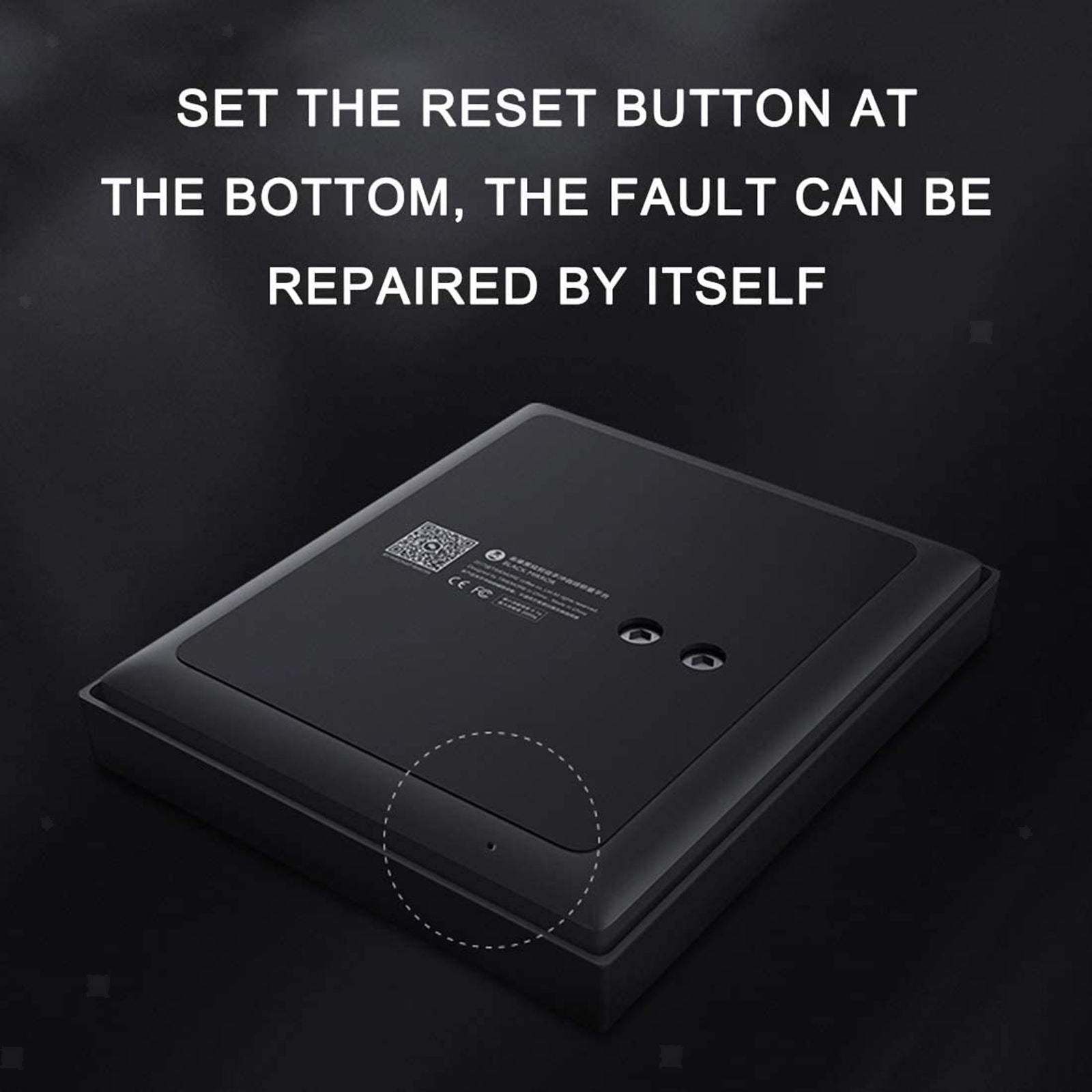 Black Basic Coffee Scale Auto-Timing Coffee Weighing Panel Backlight Black
