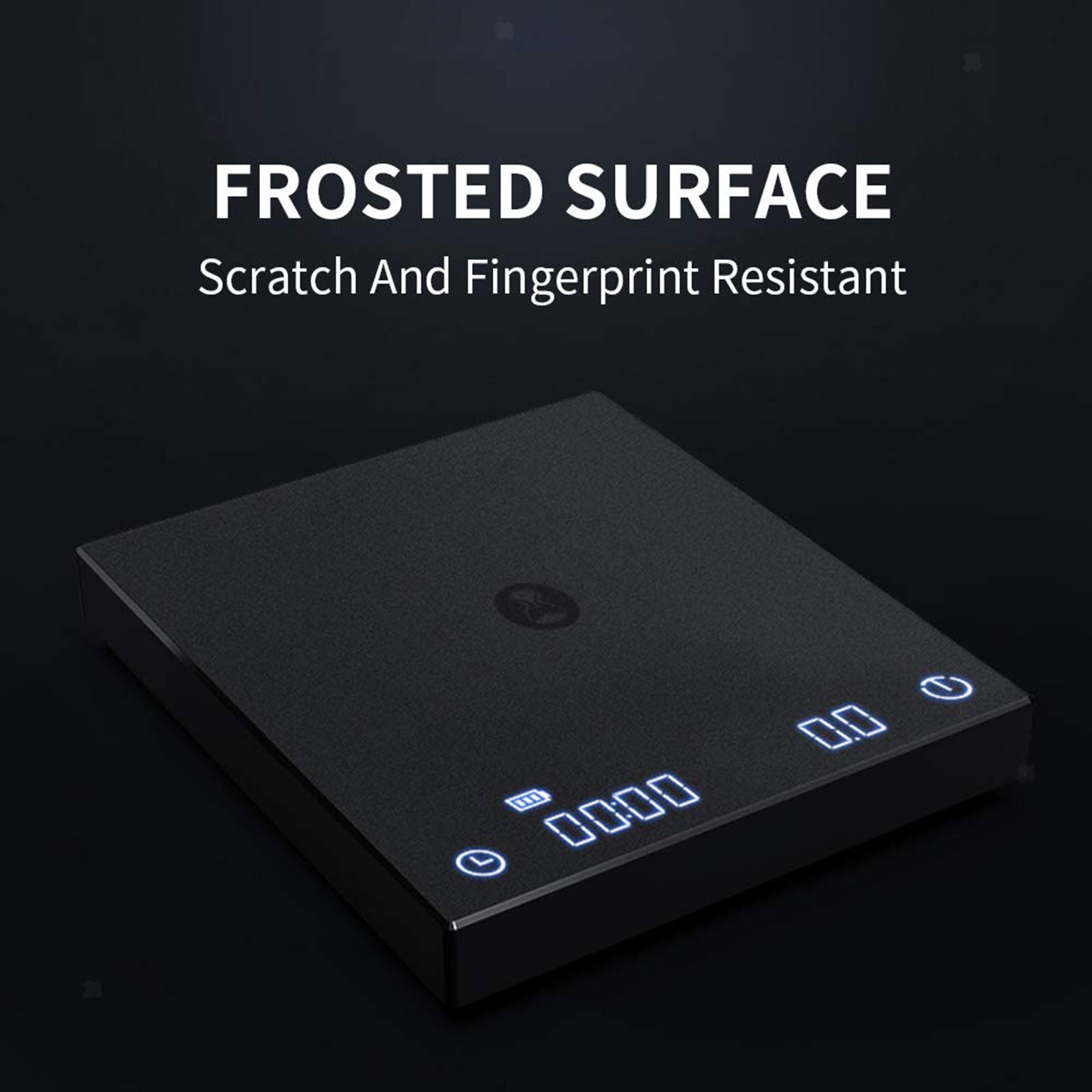 Black Mirror Basic Coffee Scale 2Kg for Pour-Over Hand Drip Backlight Black