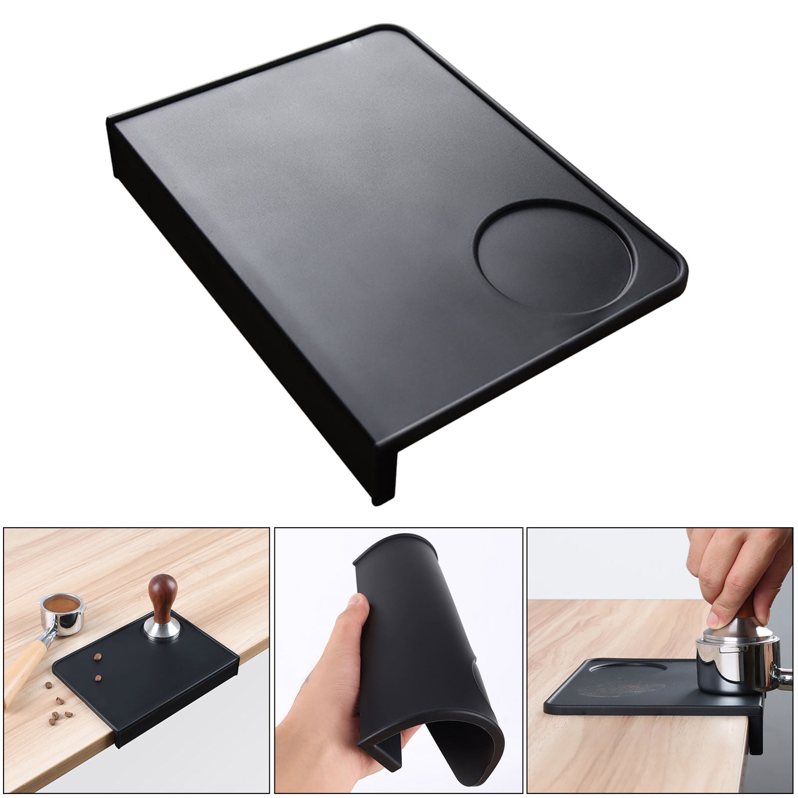 Silicone Coffee Tamper Mat Tamper Rest Holder Odorless Corner Tamping Pad