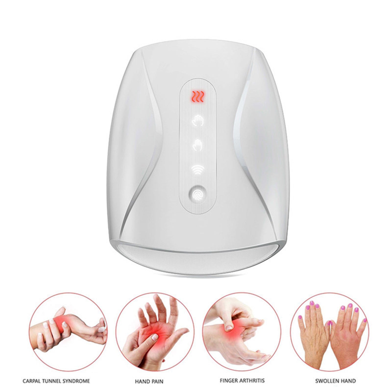 Handheld massager with heat compression 6 modes 3 levels for relief from