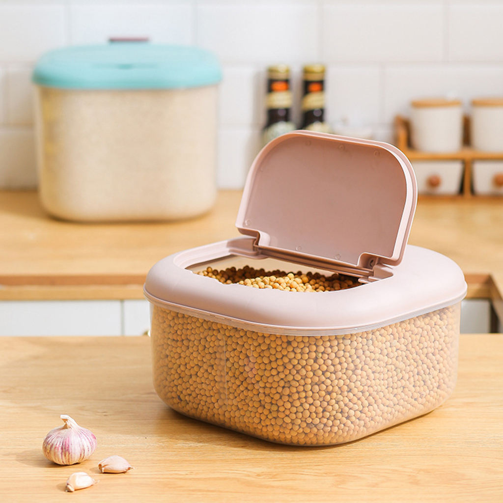 Set of 2 Rice Storage Container Cereal Dispenser Food Box Bin Insect-proof