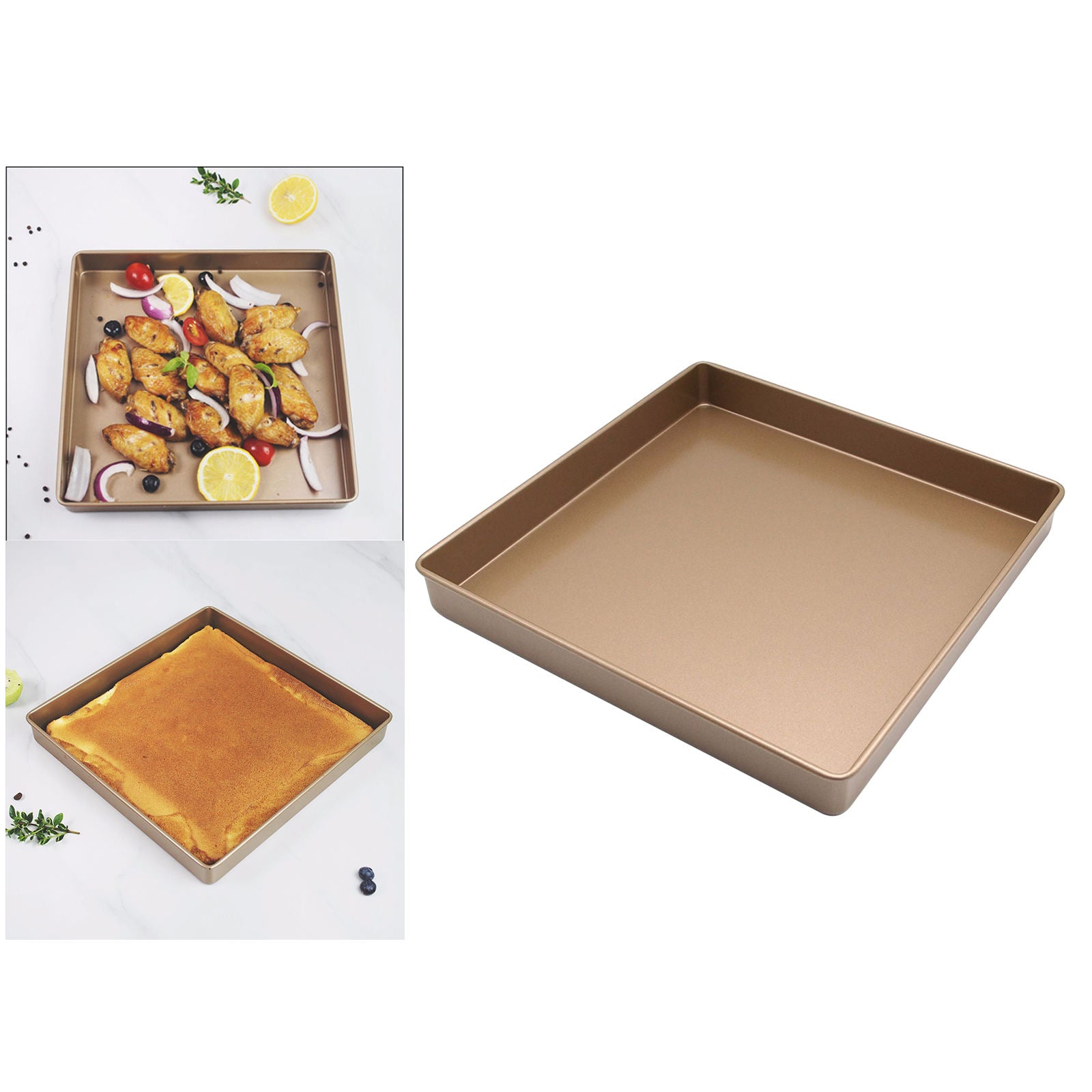 Stainless Steel Pizza Cake Pan Non-Stick Bakeware Pizza Baking Tray Bakeware