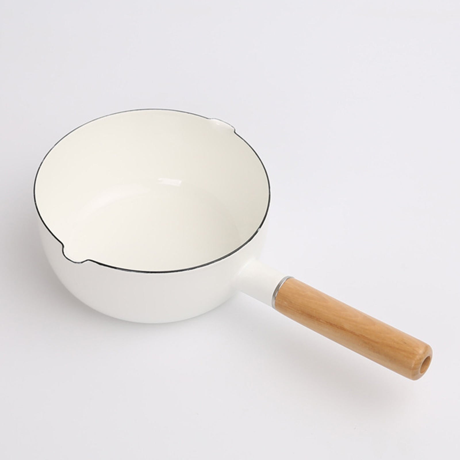 1.5L Enamel Milk Pan Mini Butter Warmer Non Stick for Home Stoves All Hobs