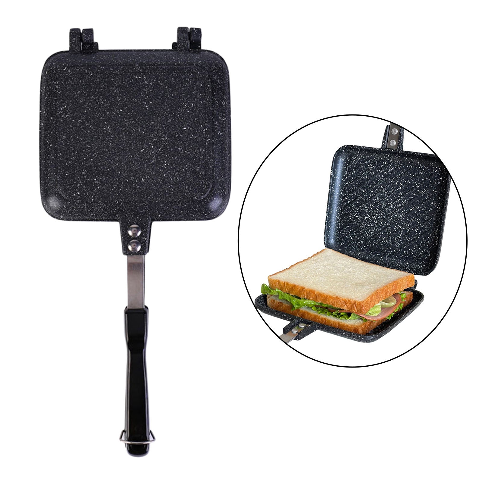 Aluminum Sandwich Maker Breakfast Machine Baking Oven Mold Grill Frying Pan