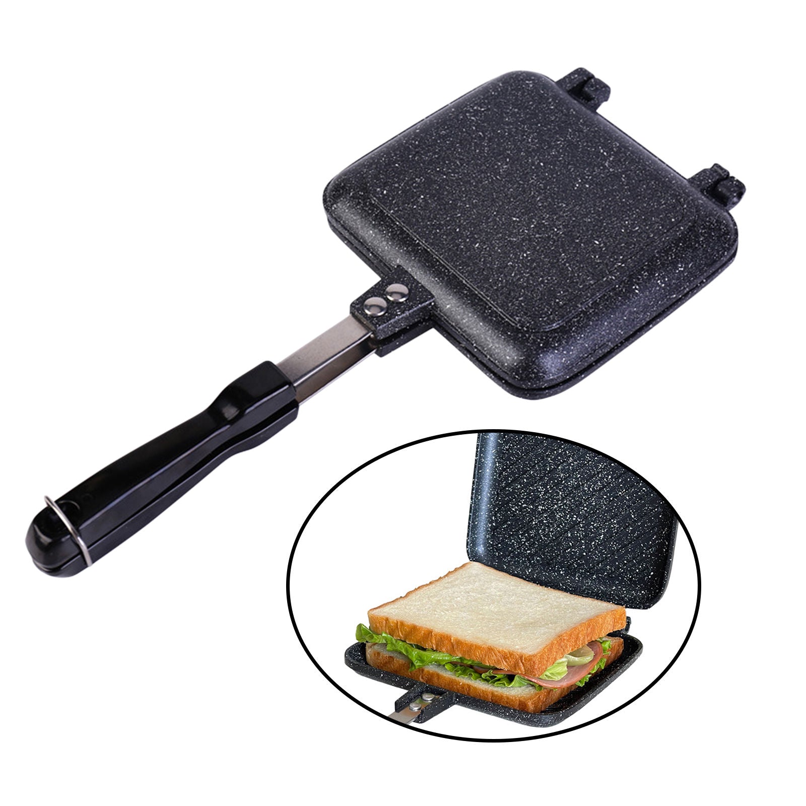 Aluminum Sandwich Maker Breakfast Machine Baking Oven Mold Grill Frying Pan