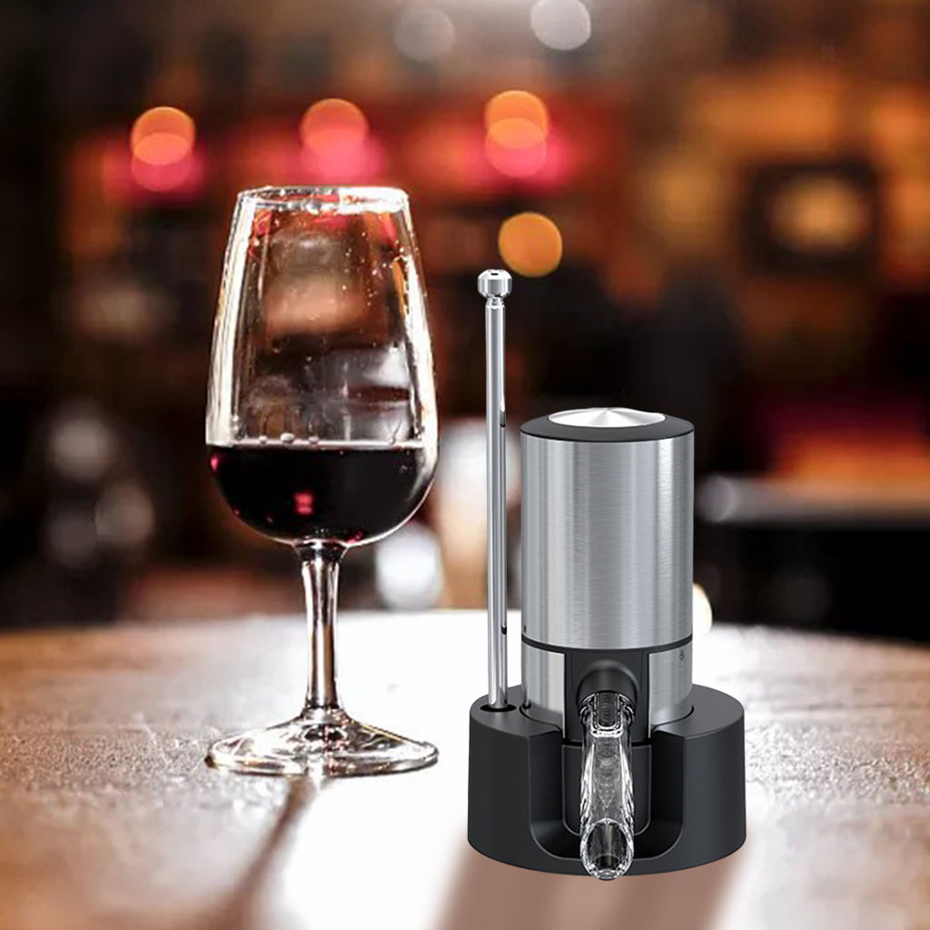 Electric Wine Aerator Pourer with Retractable Tube Dispenser Pump for Lovers