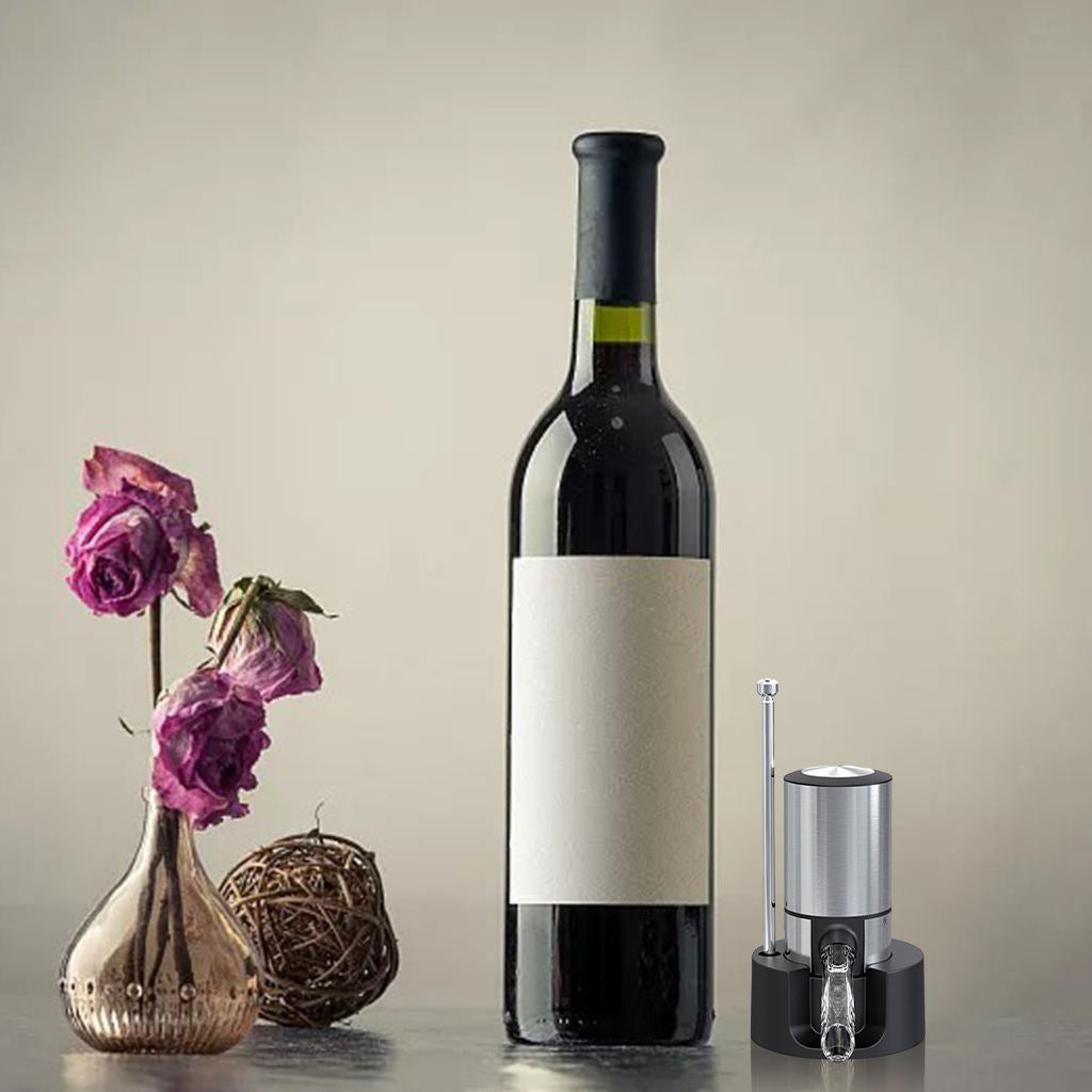 Electric Wine Aerator Pourer with Retractable Tube Dispenser Pump for Lovers