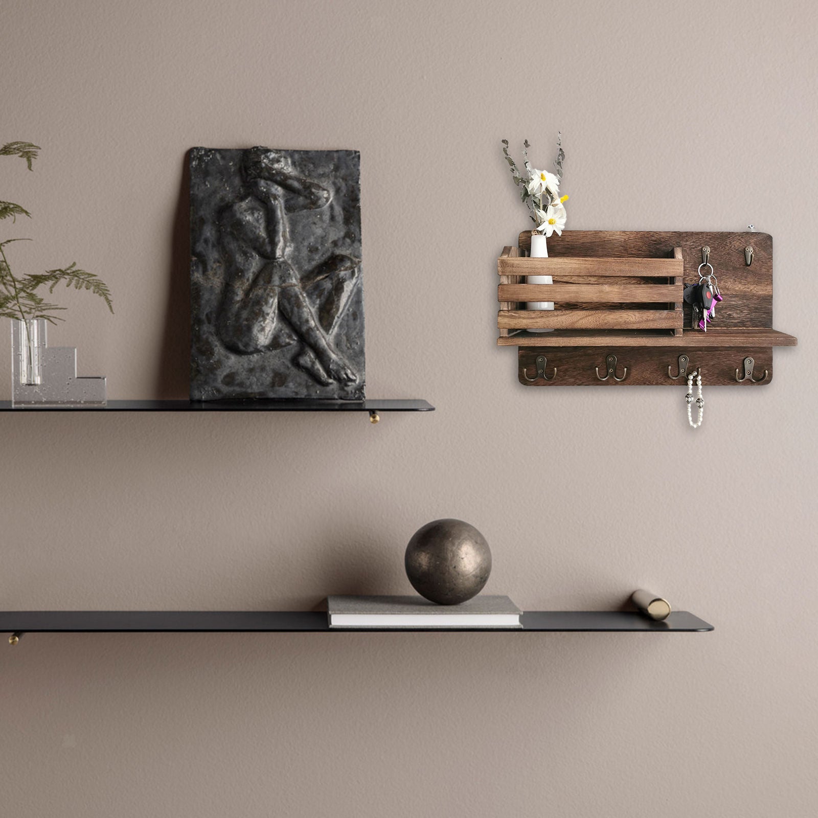 Decorative Wall Mounted Rack Key Rack for Organizer Display Collection