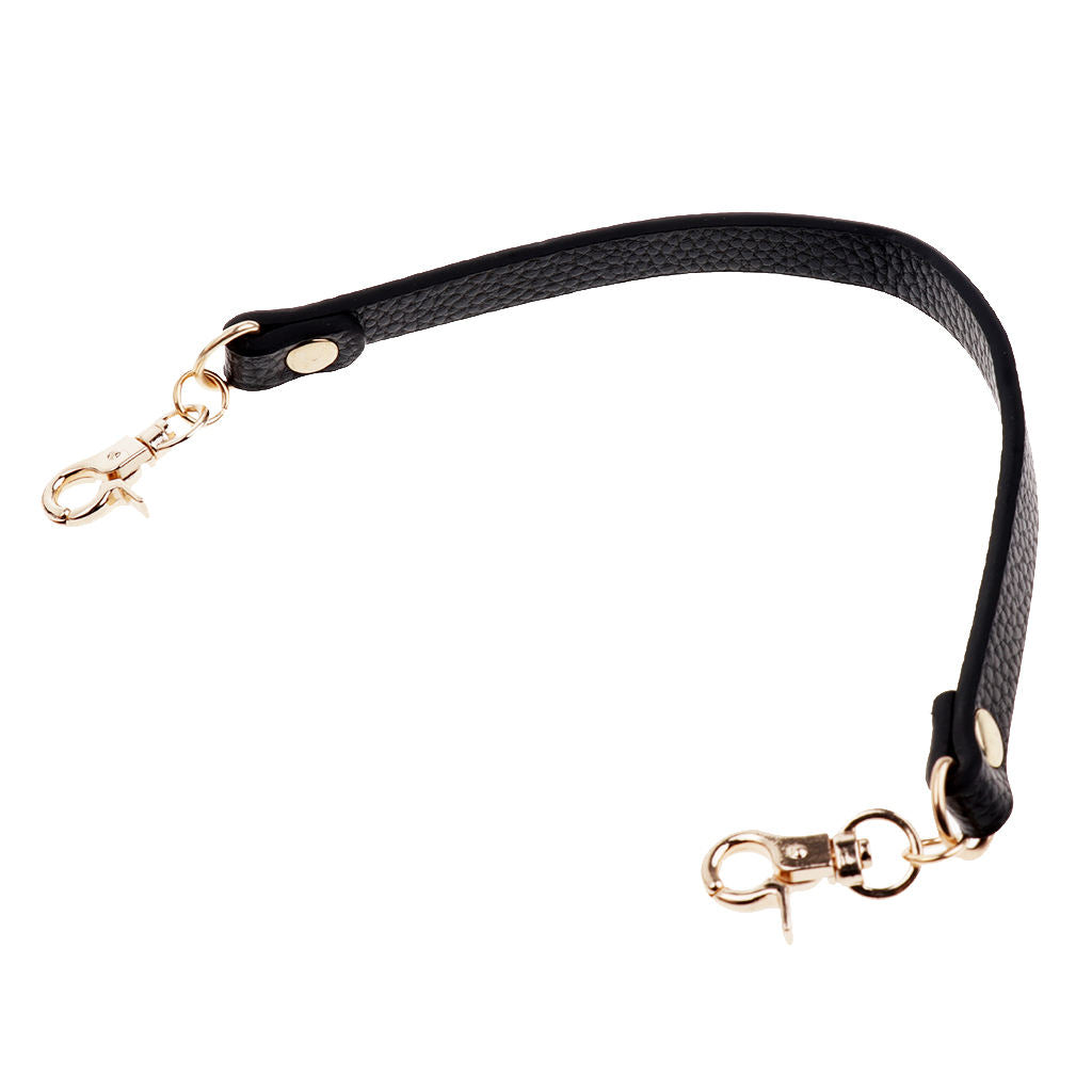 Short PU Leather Handle for Handbag Strap with Lobster Clasp Bag Accessories