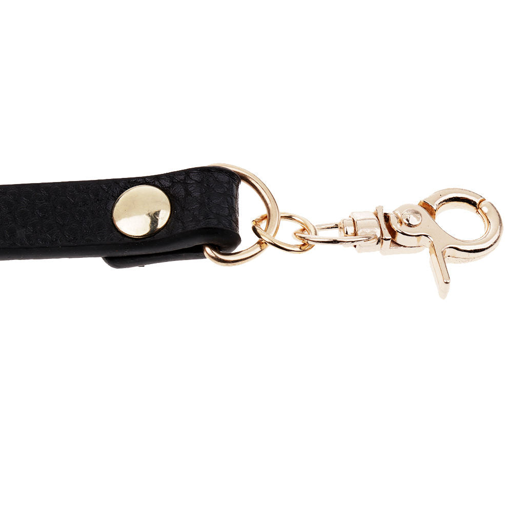 Short PU Leather Handle for Handbag Strap with Lobster Clasp Bag Accessories