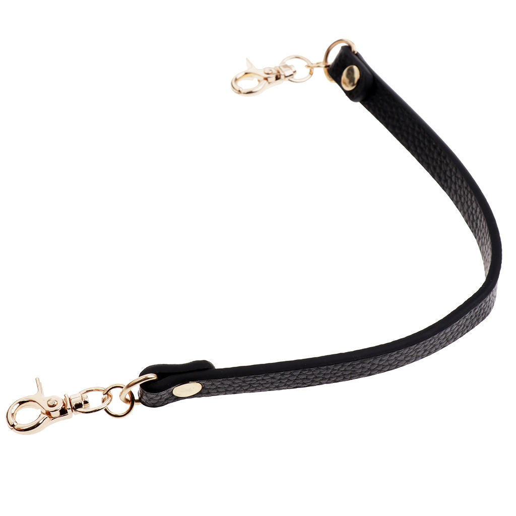 Short PU Leather Handle for Handbag Strap with Lobster Clasp Bag Accessories