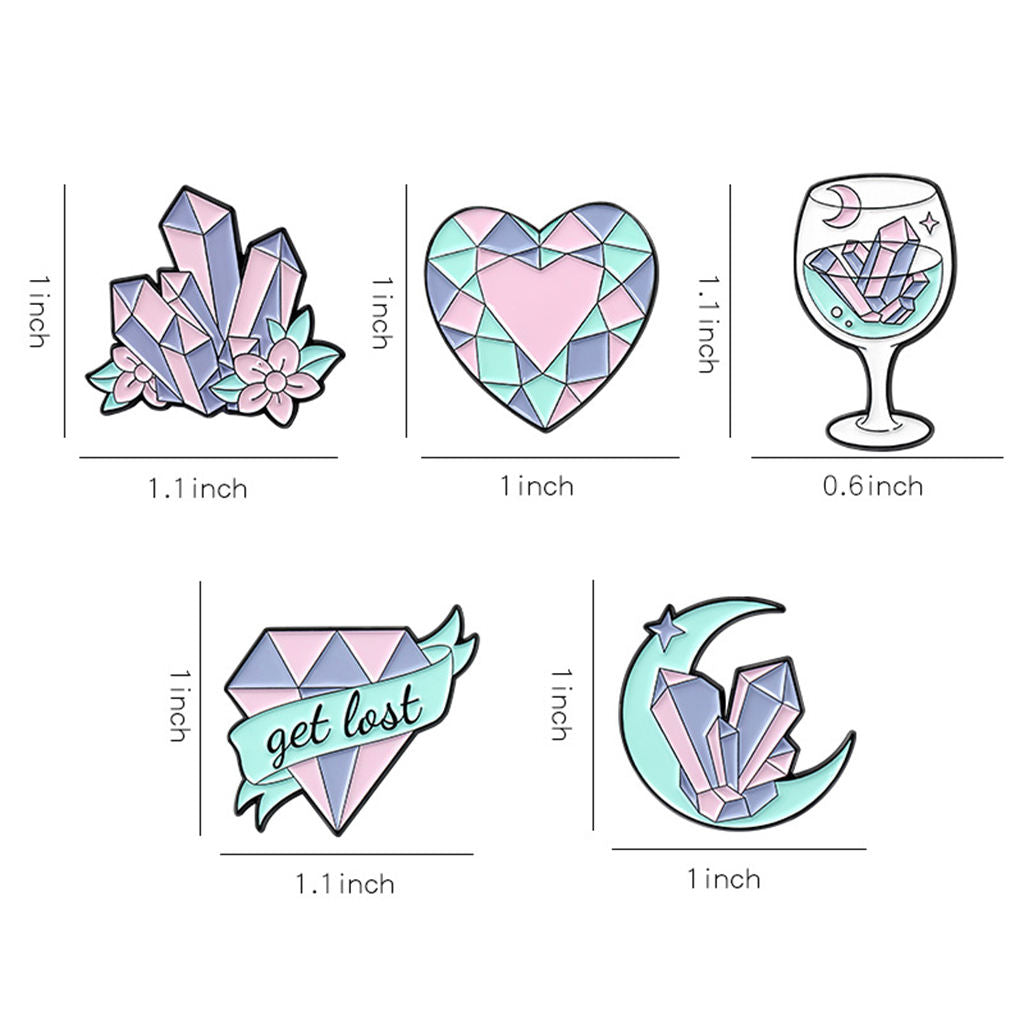 5pcs Fashion Brooch Pins Clips Women Party Charms Jewelry Accessory Present