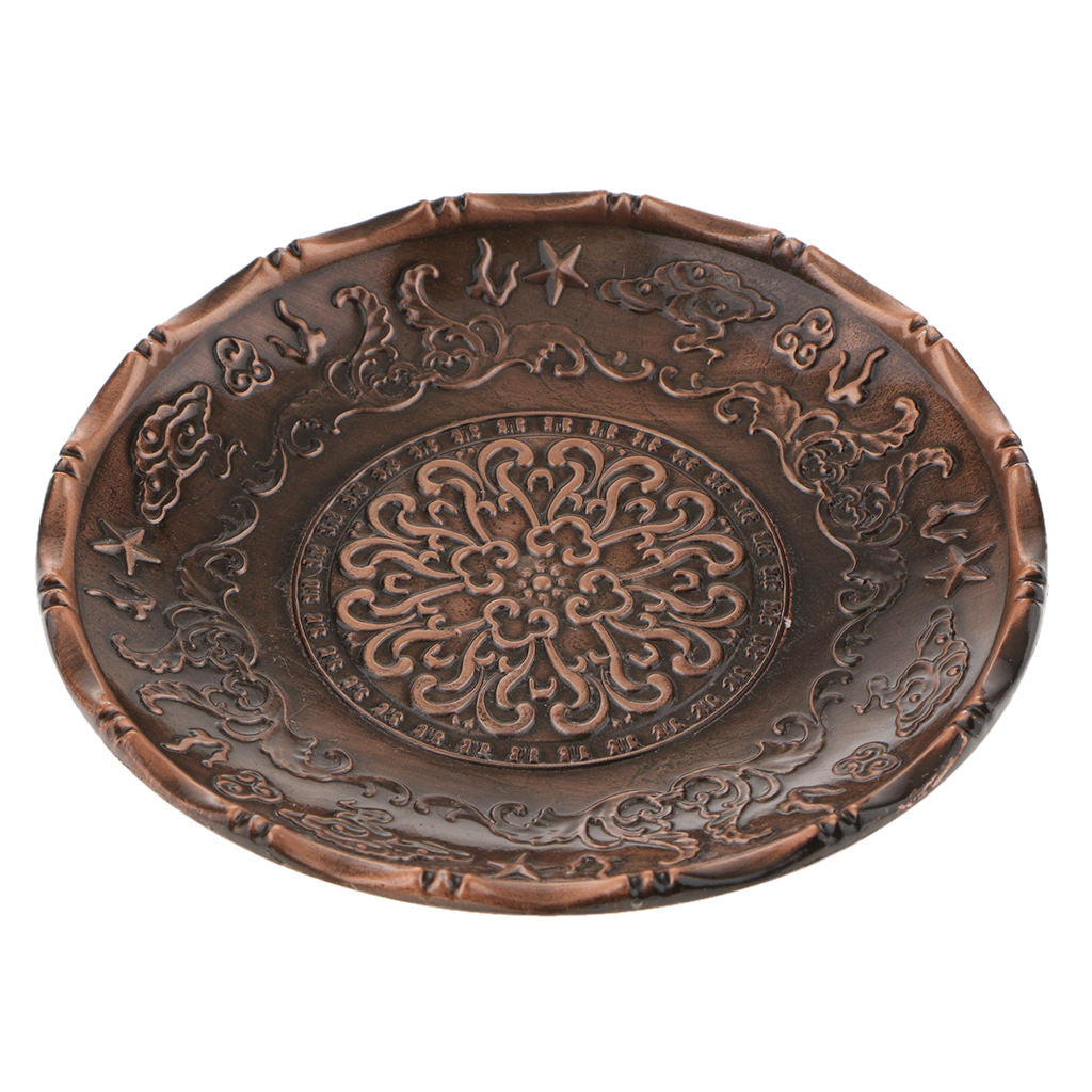 Round~Alloy Teacup Coaster Coffee Cup Mat for Kung Fu Tea Fittings Red Copper