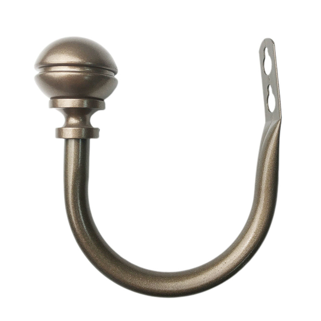 2Pack Iron Metal Curtain Tieback Hanger Brown f/ Window Treatment Hardware