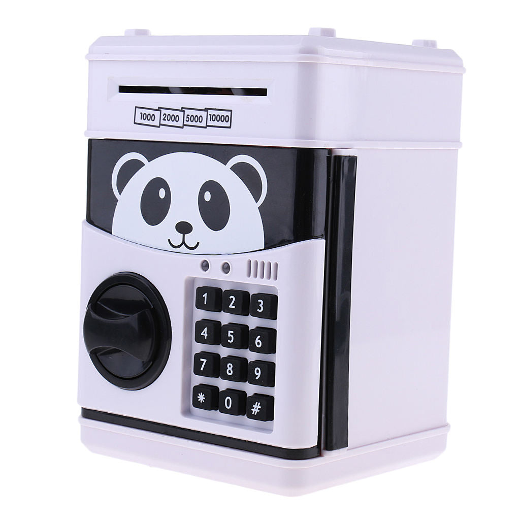 Cute Cartoon Panda Code Piggy Money Bank ATM Cash Coin Can Savings Box Gift