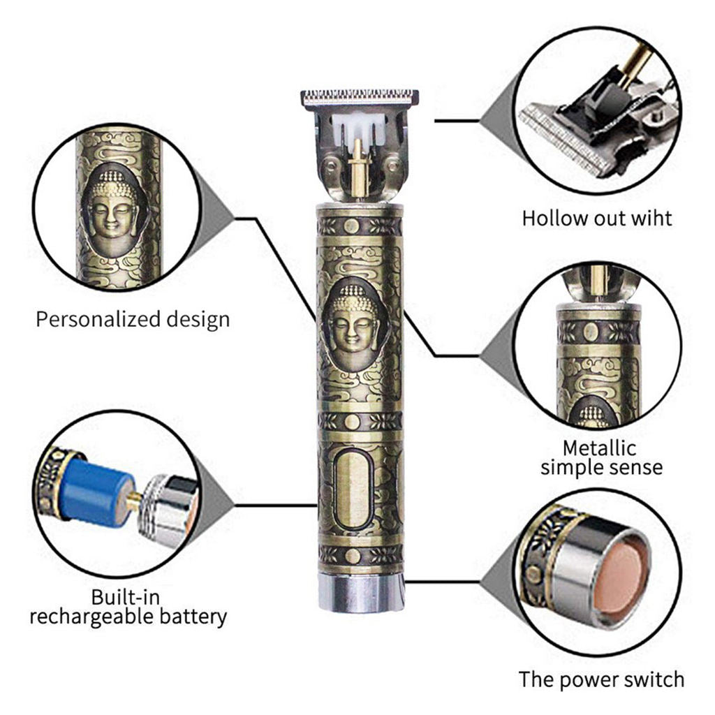 Professional Men Hair Clipper Kid's Barber Shaving Clipper Self-Cut Copper