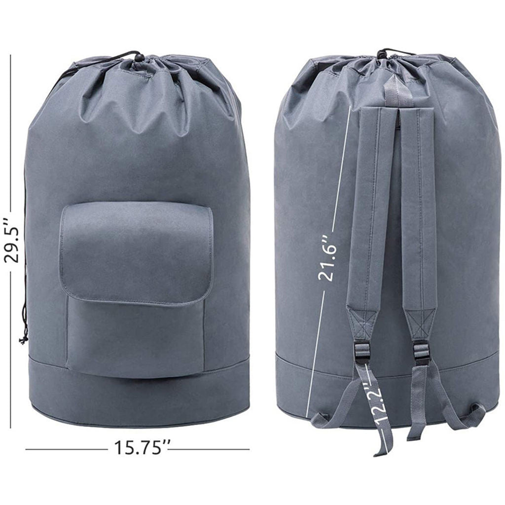 Foldable Laundry Bag with Straps Oxford Cloth Organizer for Laundromats