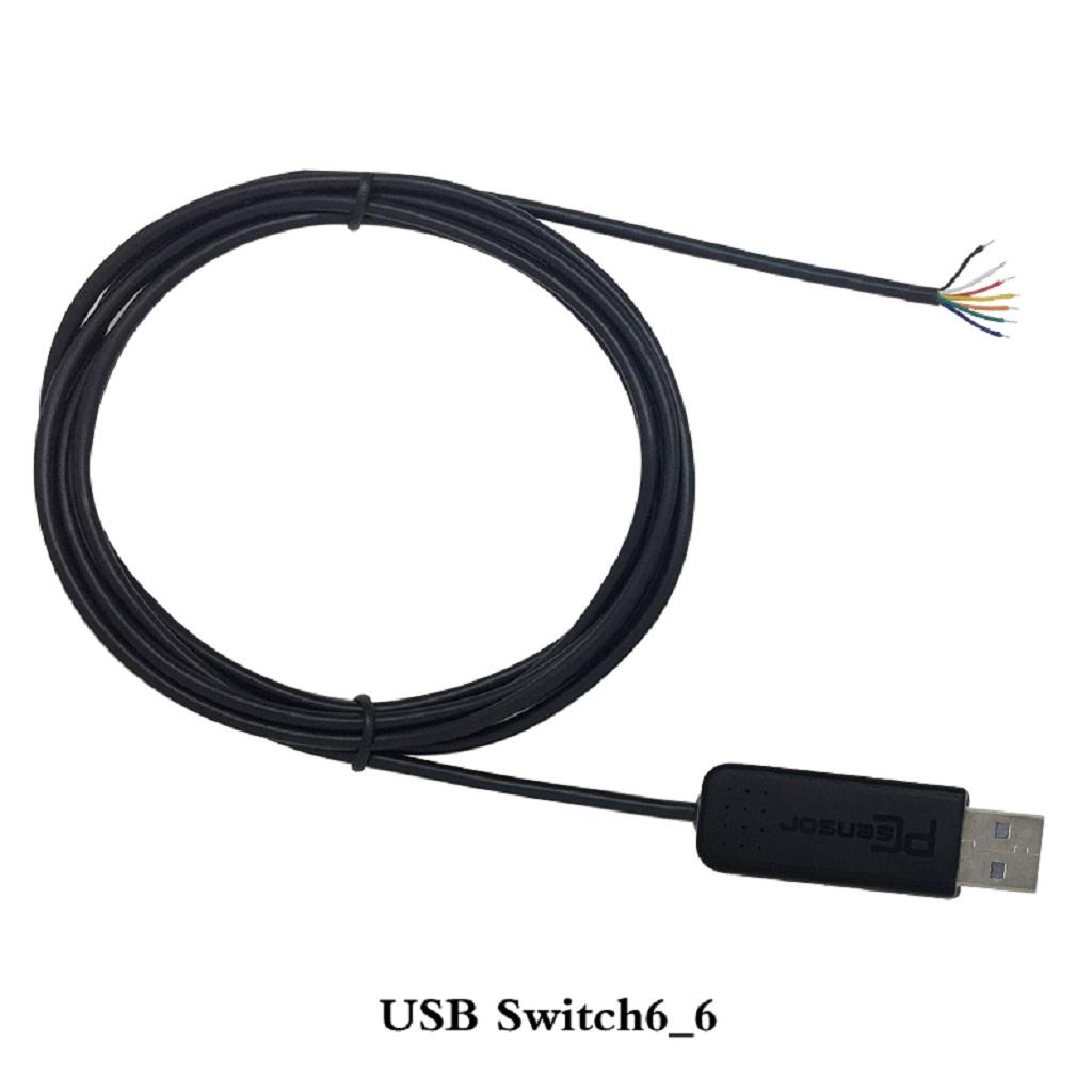 USB Switch Cable Line 7 Core Connect 6pcs Foot Switch Pedals USBSwitch6-6