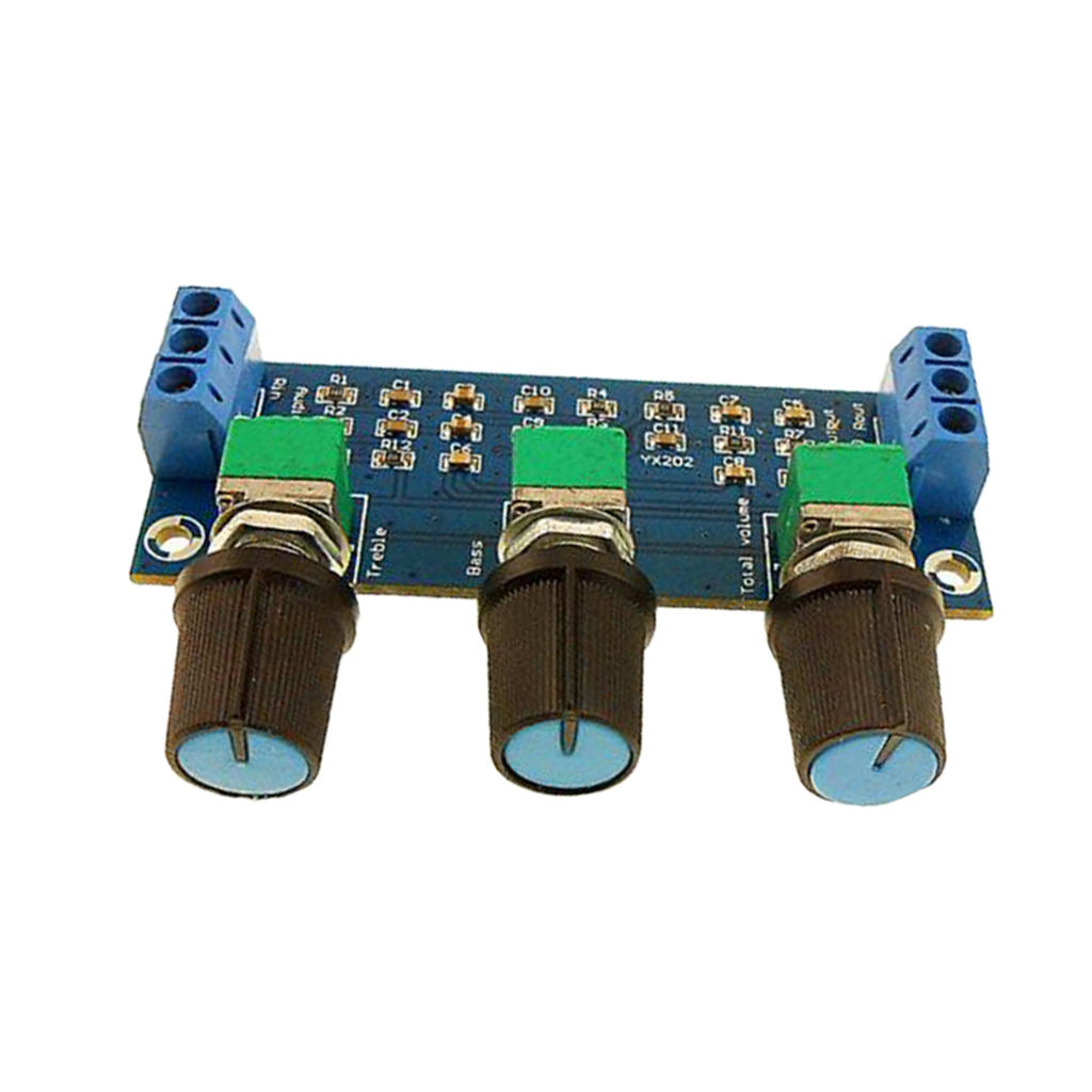 Audio Passive   Plate Bass Treble Volume Control Module 2-Channel YX202