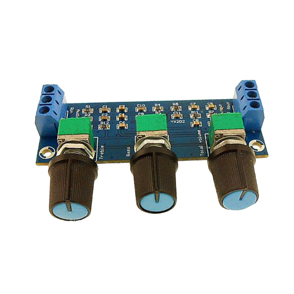 Audio Passive   Plate Bass Treble Volume Control Module 2-Channel YX202