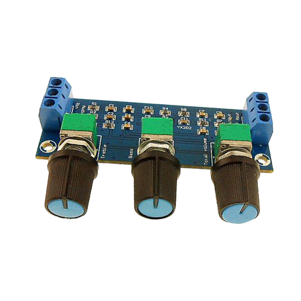 Audio Passive   Plate Bass Treble Volume Control Module 2-Channel YX202