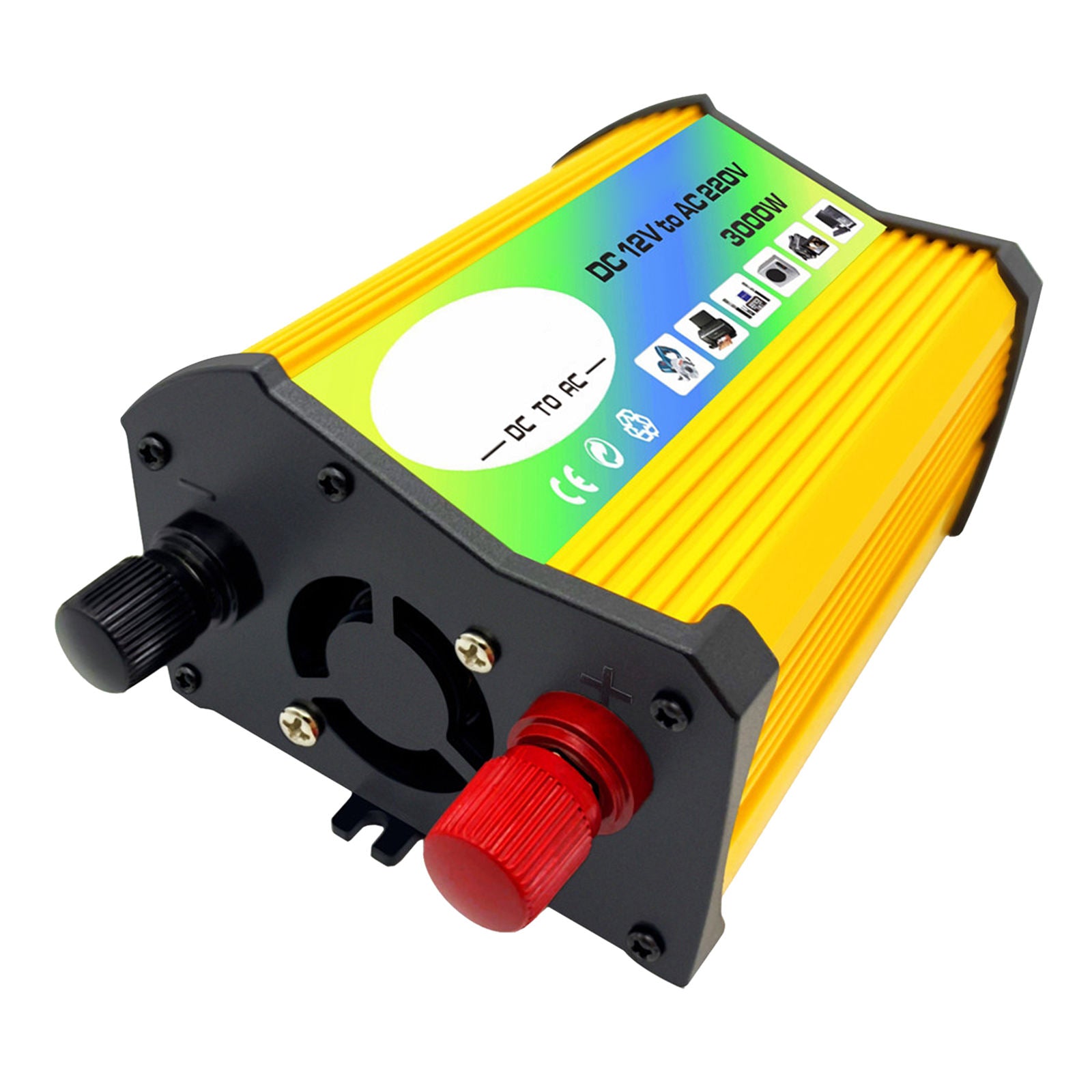 3000W DC 12V to AC Inverter Charger Car Adapter Power Supply Yellow 110V B