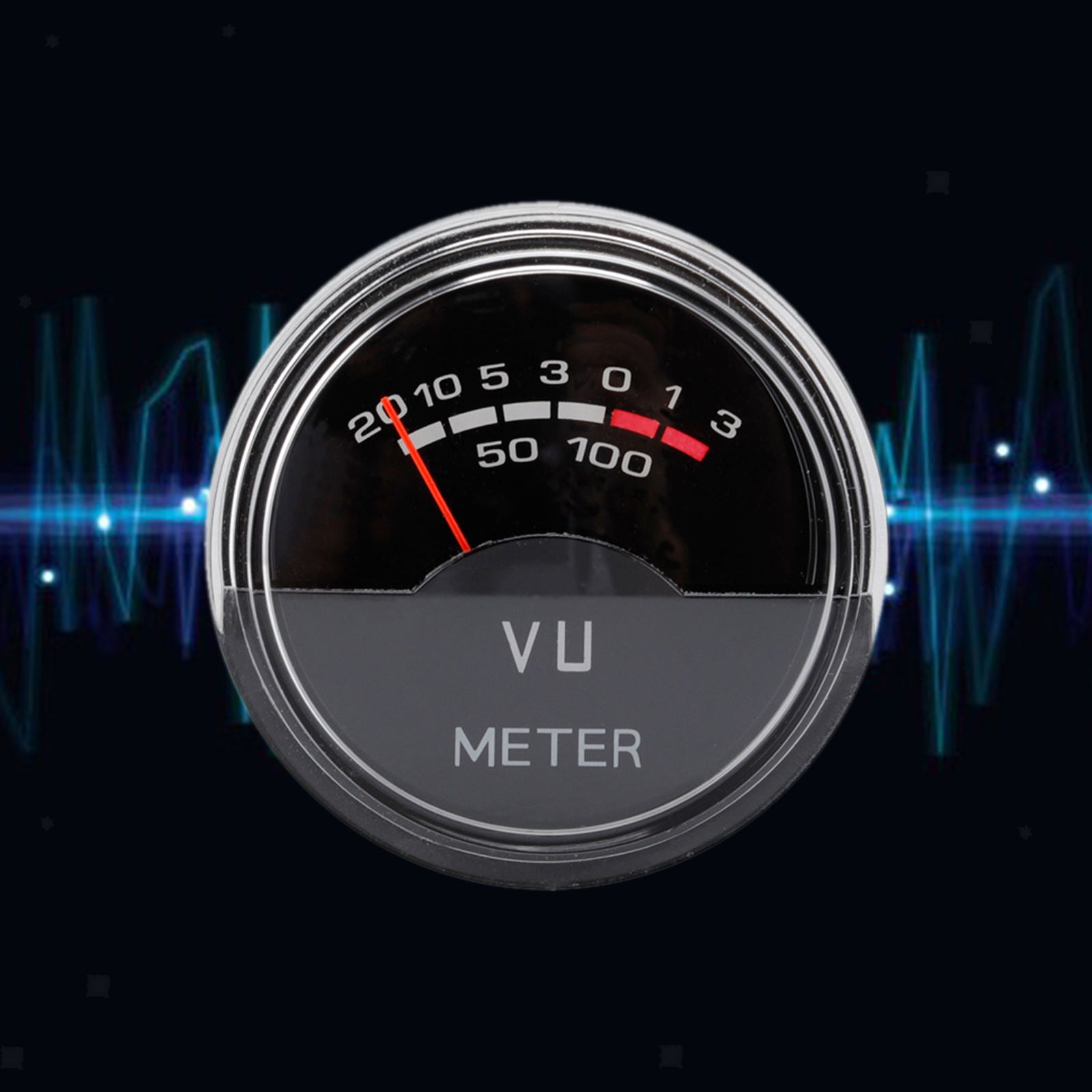 12-16V Analog Panel VU Meter Pointer with Backlight Electric Frequency Meter