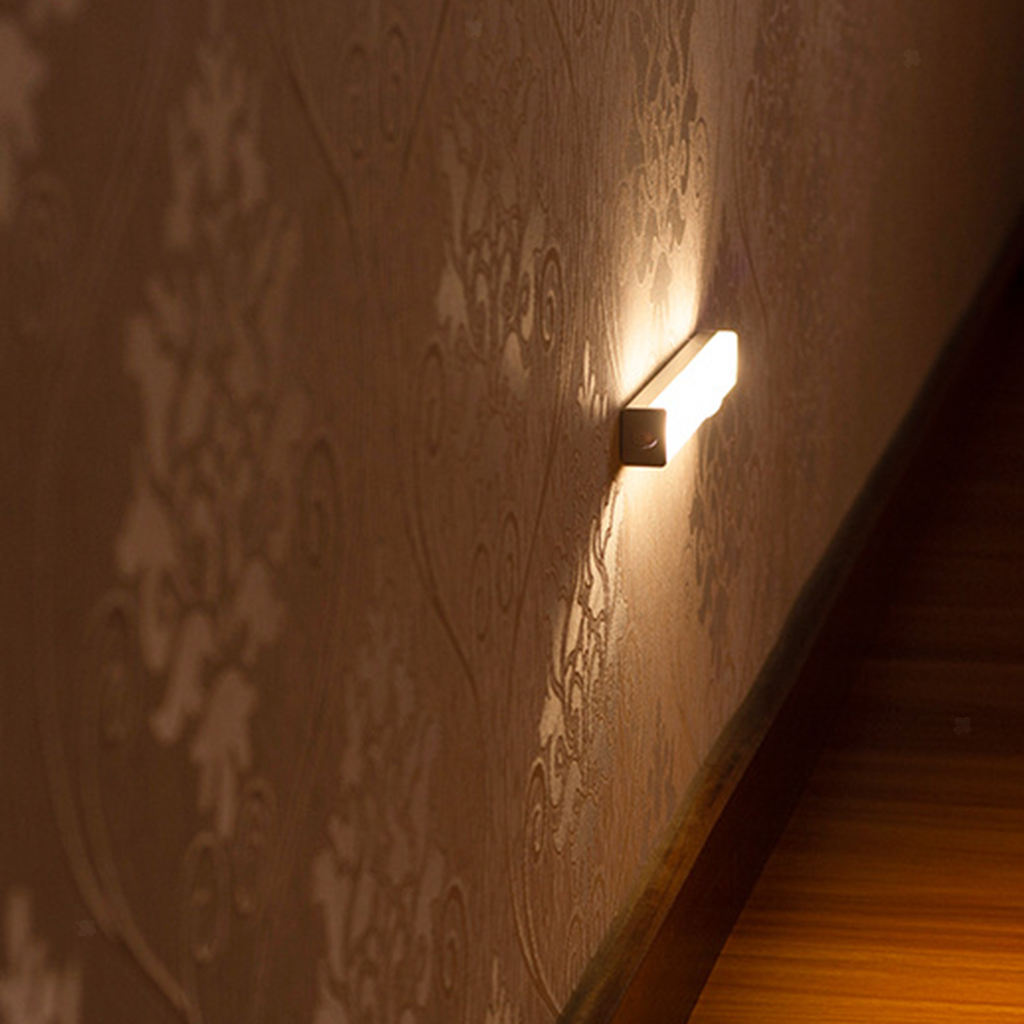 Light Induction Lamp USB Rechargeable Night Light Dimmable Warm Light 21CM