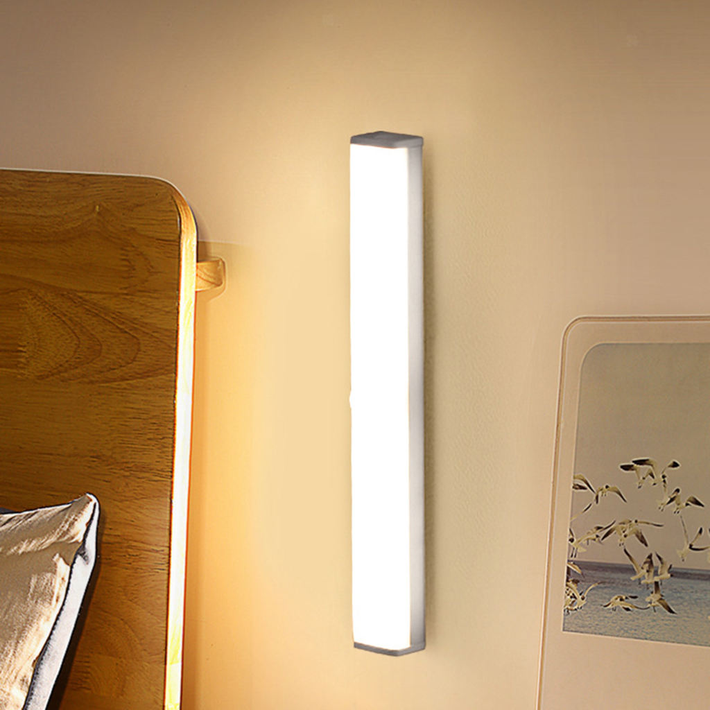 Light Induction Lamp USB Rechargeable Night Light Dimmable Warm Light 21CM