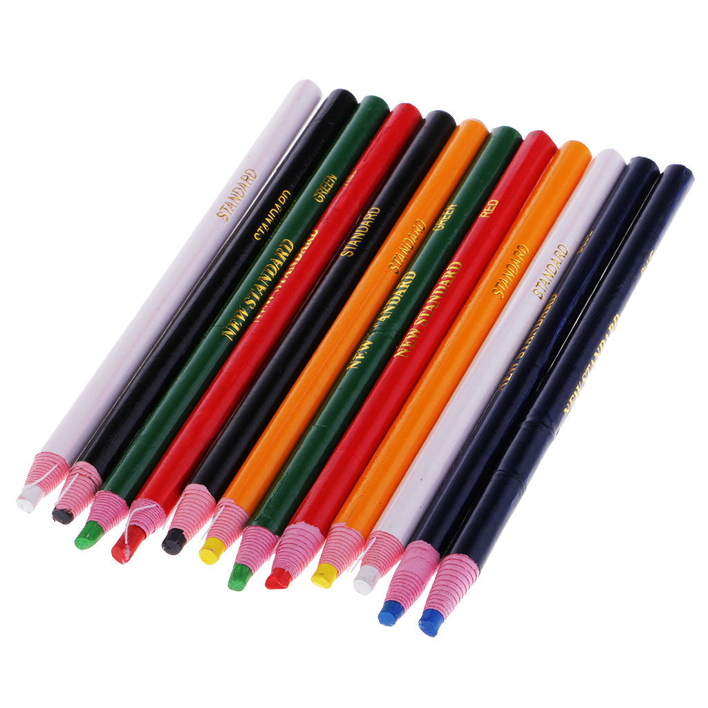 12 Pieces Grease Pencil Peel Off Markers Chinagraph Grease Wax Pencils