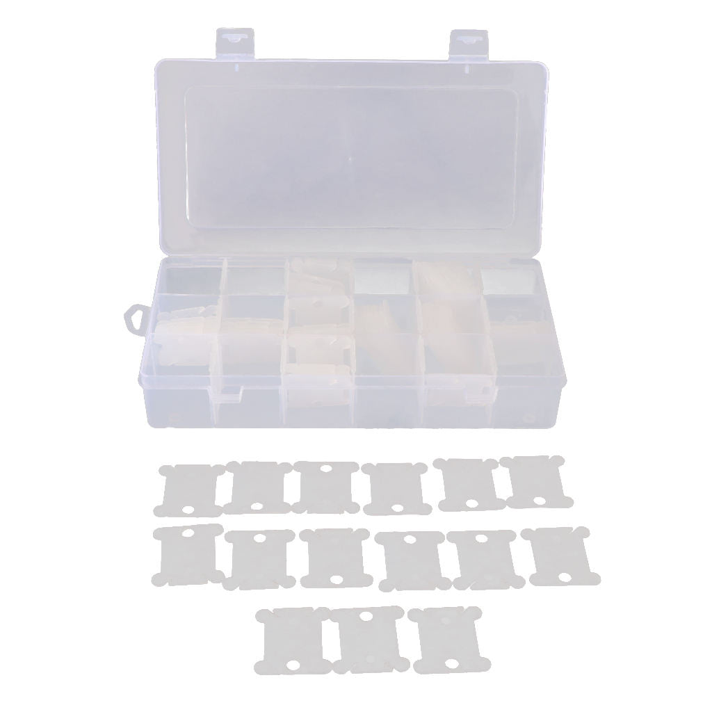18 Compartments Embroidery Floss Organizer Box with 120 Pieces Floss Bobbins