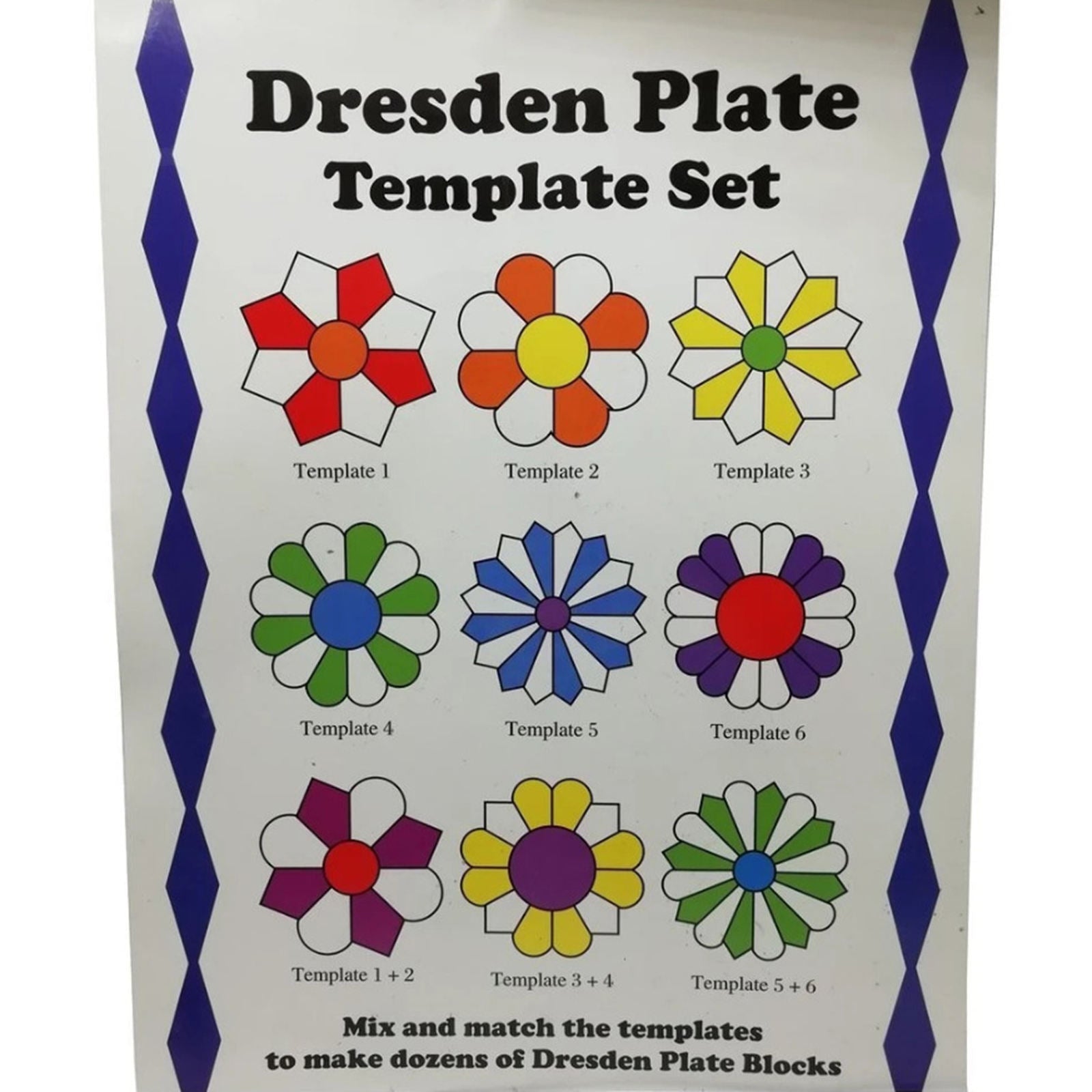 10Pcs/Set Dresden Plate Template Patchwork Ruler Tailor DIY Craft Tool