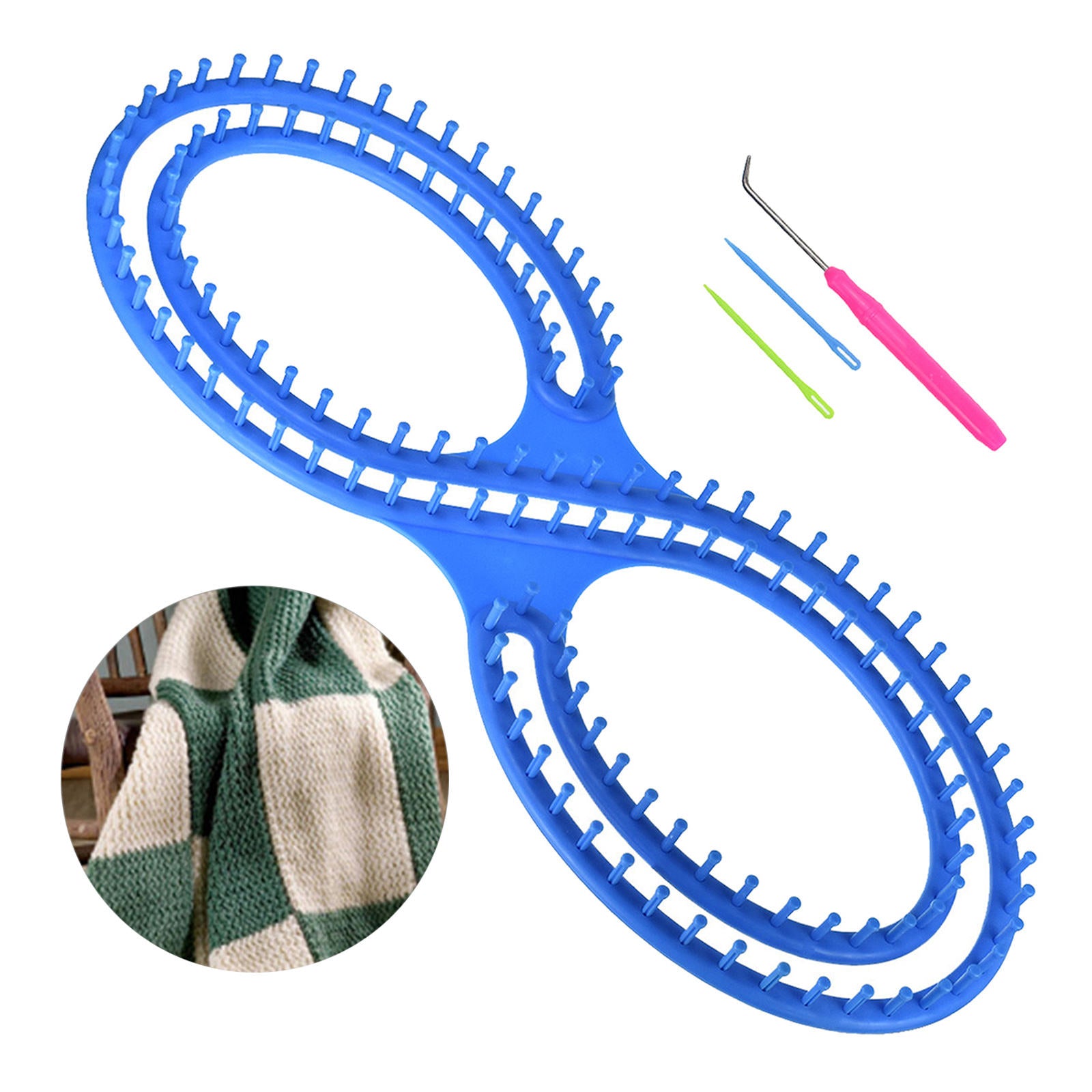 Afghan Loom Knitting Board Kit for DIY Yarn Shawl Sweater Projects Knitter