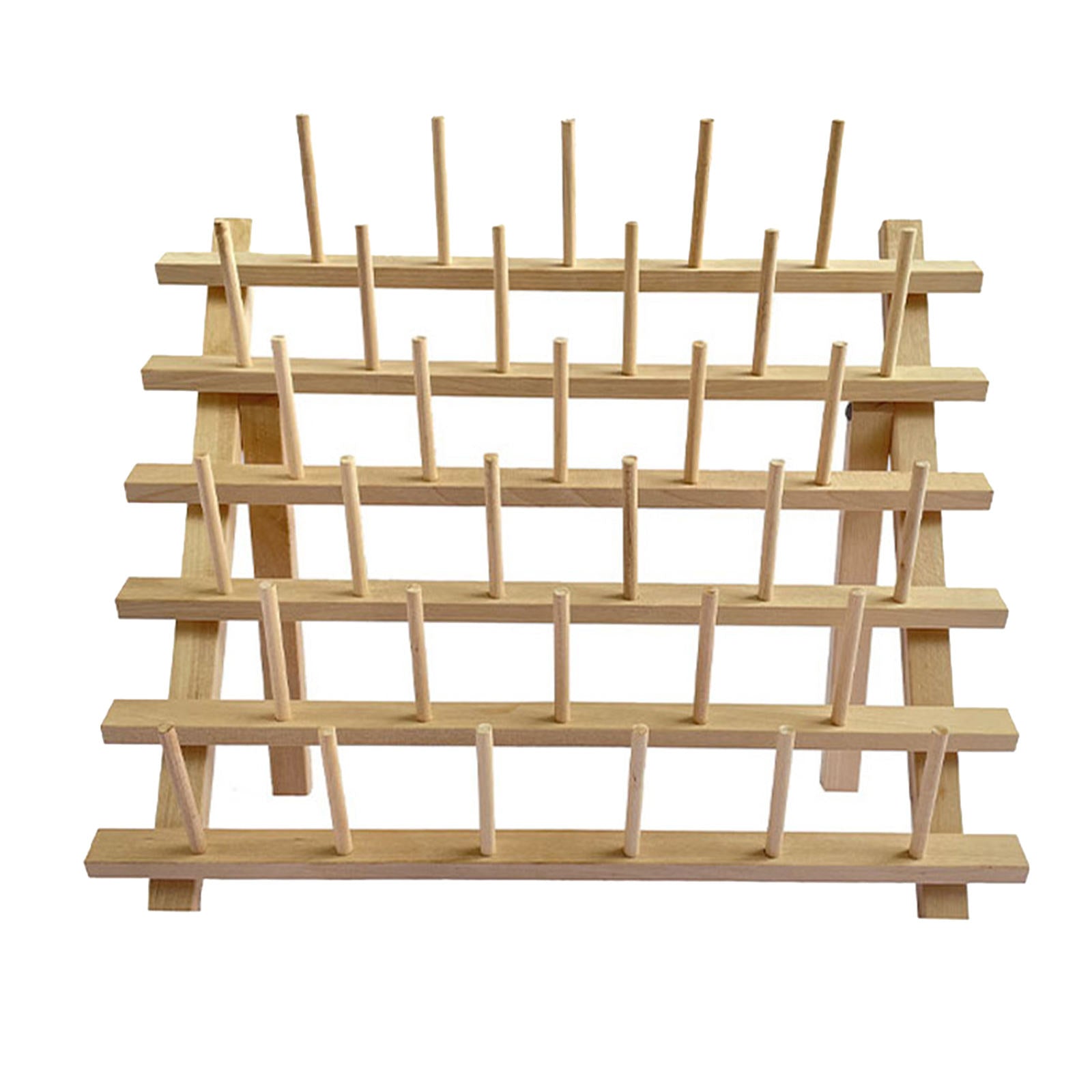 Wooden Thread Holder Spool Embroidery Organizer Sewing Cone Stand Rack Shelf