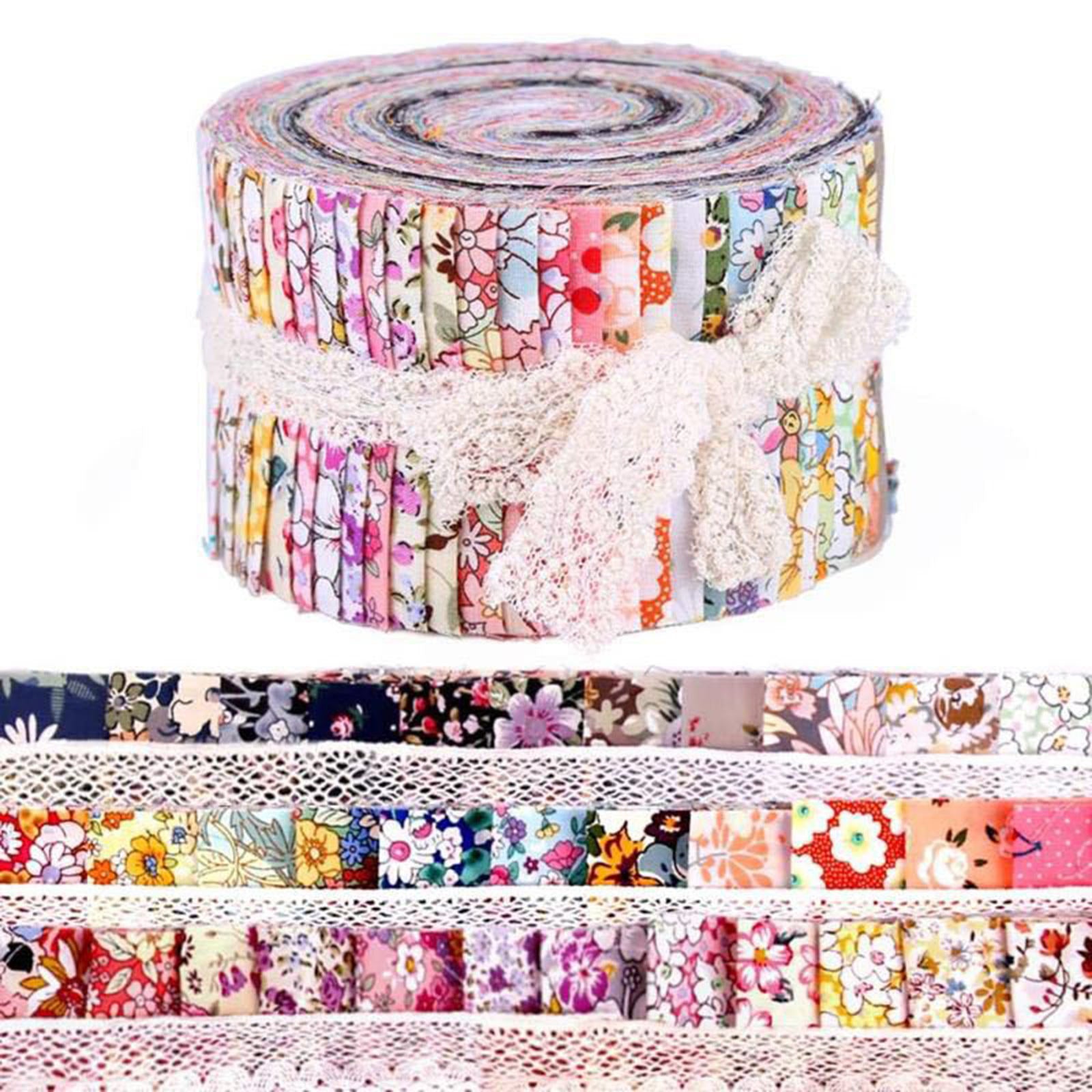 108Pieces Fabric Strips Bundle 2.5 Inch Sewing DIY Precut Craft Fabric Cloth
