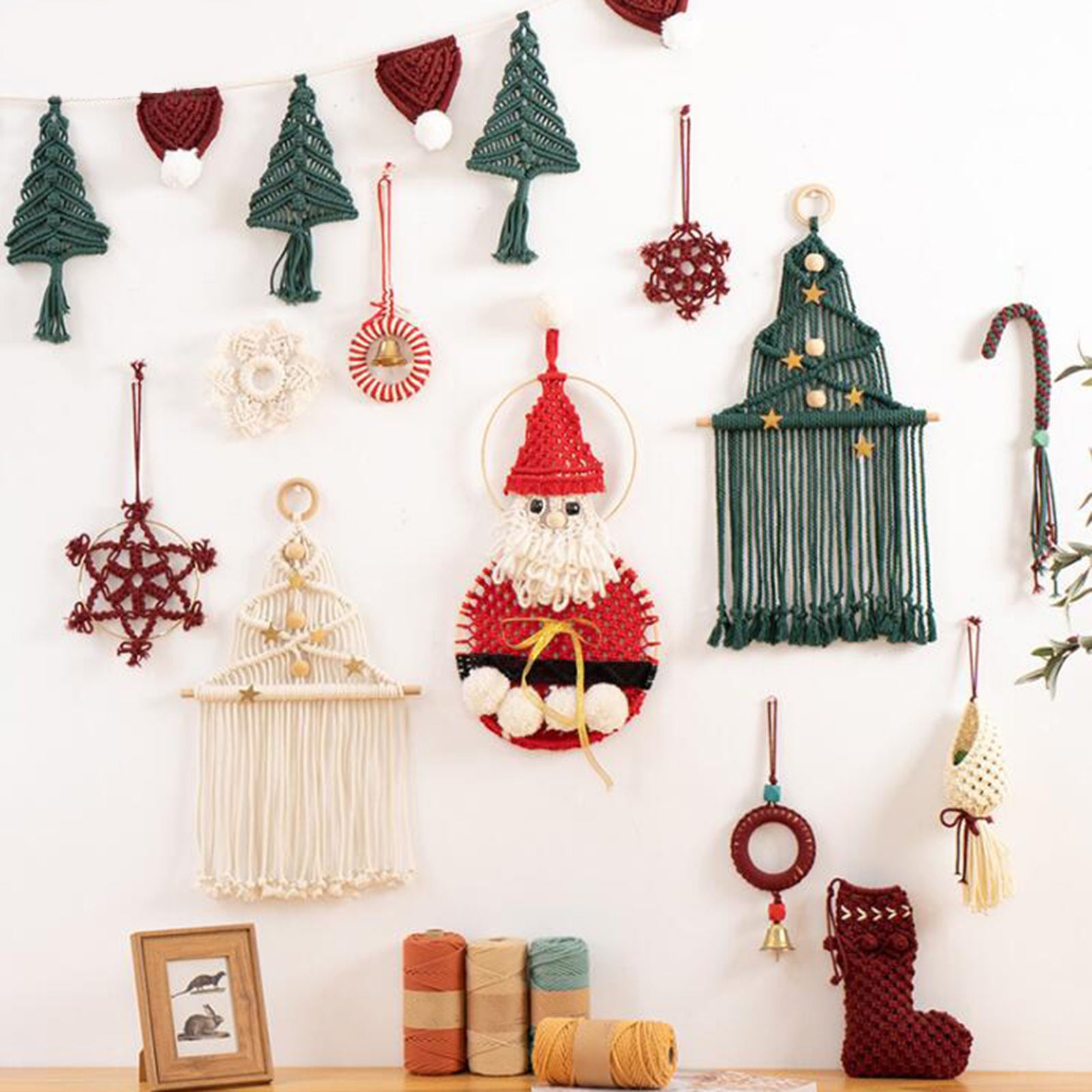 Christmas Macrame Kit Home Decor Crafts Materials Supplies DIY for Adults