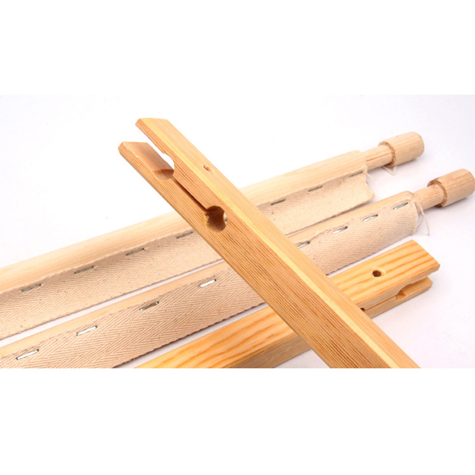 Portable Wooden Cross Stitching Tapestry Scroll Rectangle Needlework Frame
