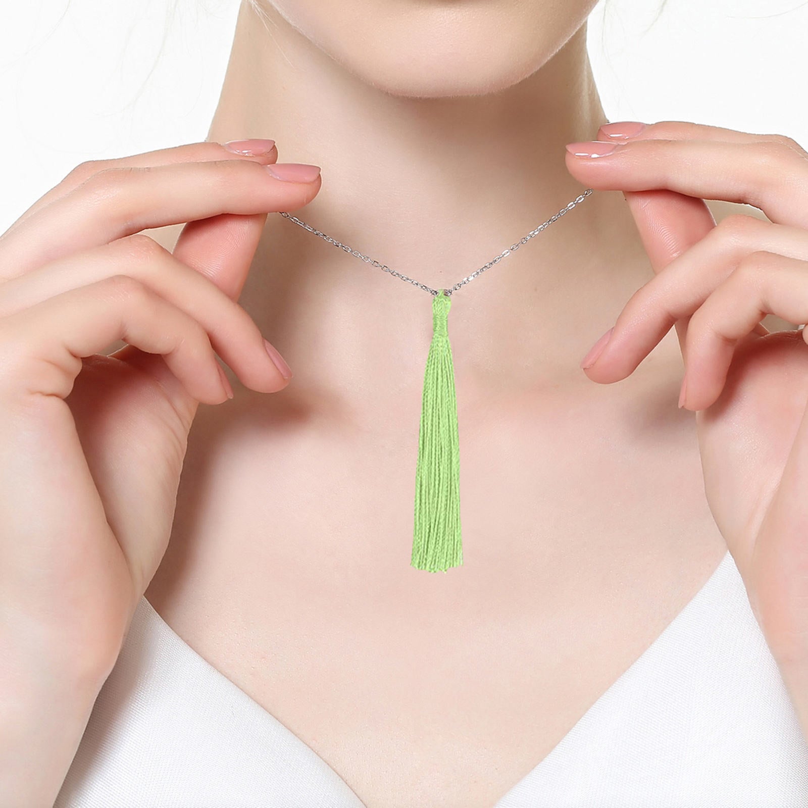 300x Tassel Pendants DIY Purse Necklace Dressing Jewelry Making Supplies