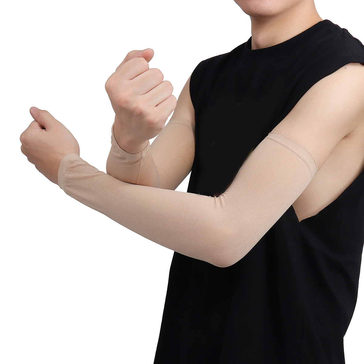 1Pair Skin Arm Tattoo Cover Up Long Sleeves Concealer UV Protect Sport Gym