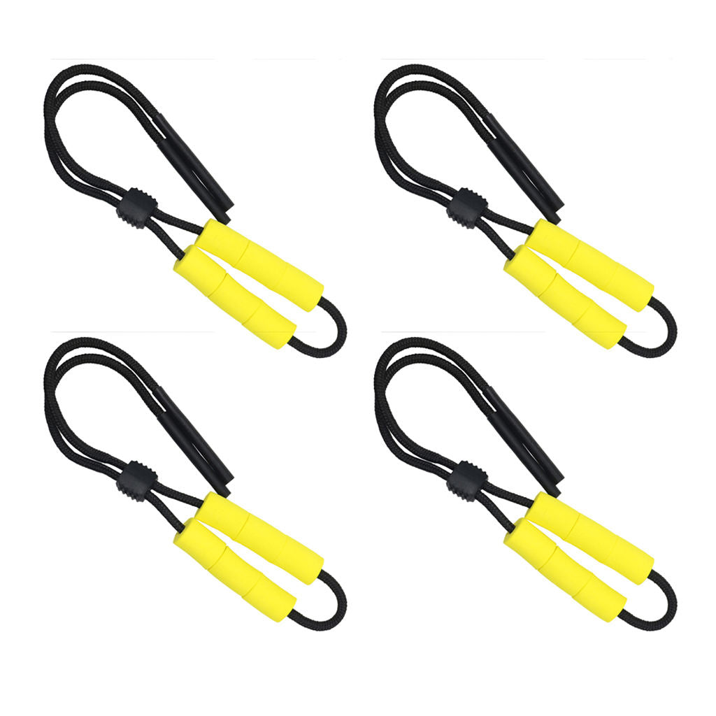 4 Pieces Adjustable Glasses Rope Eyeglass Cord Strap for Swimming Yellow
