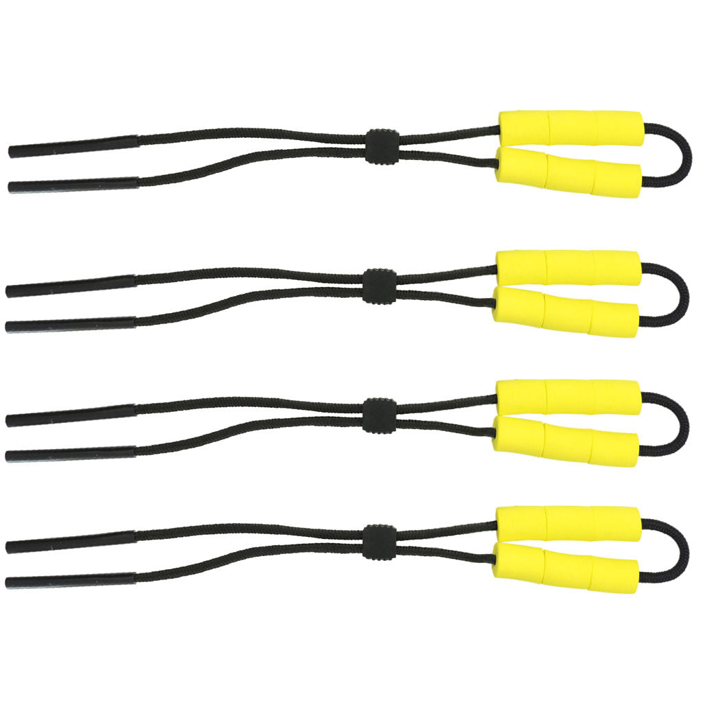 4 Pieces Adjustable Glasses Rope Eyeglass Cord Strap for Swimming Yellow