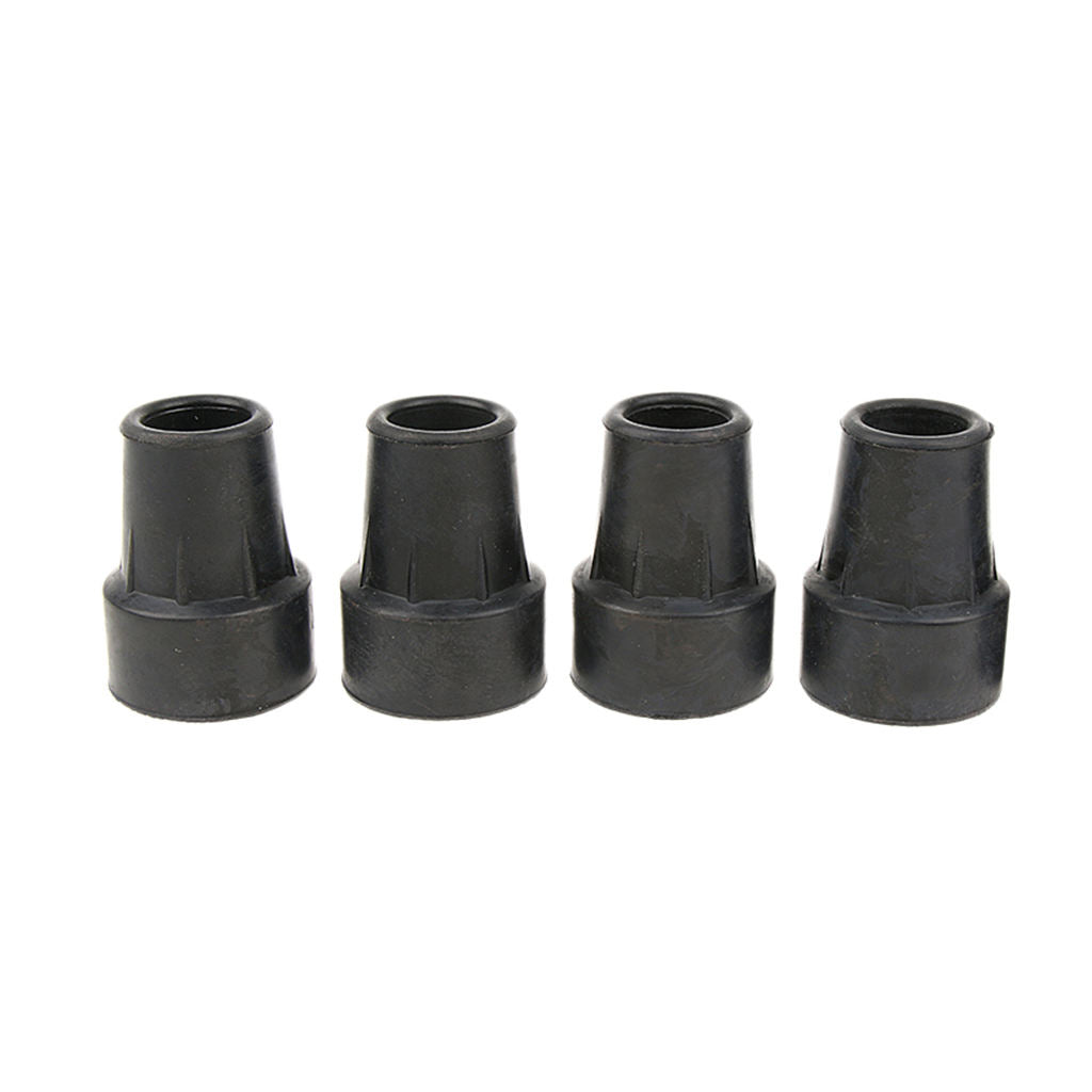 4 pcs Non Slip Walking Stick Ferrules Rubber Cane Crutch Bottom Ends 16mm