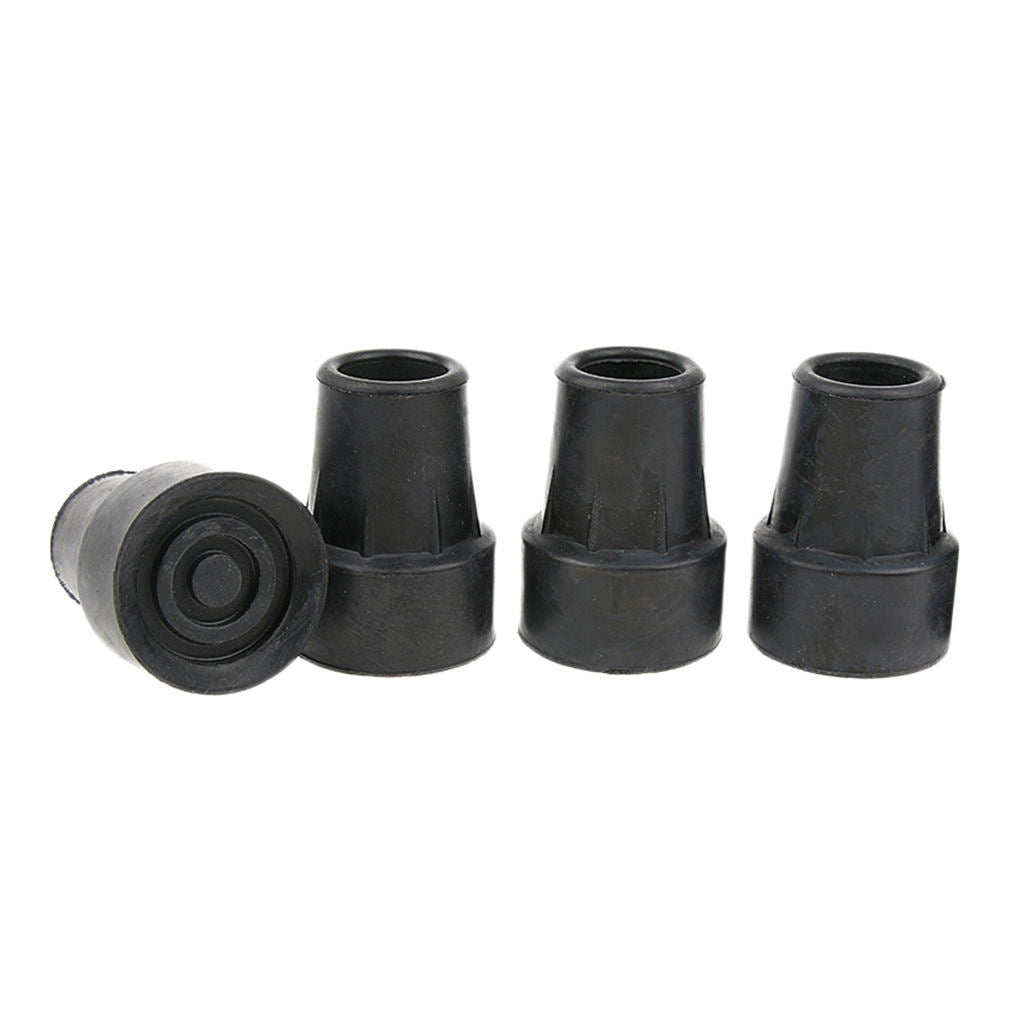 4 pcs Non Slip Walking Stick Ferrules Rubber Cane Crutch Bottom Ends 16mm