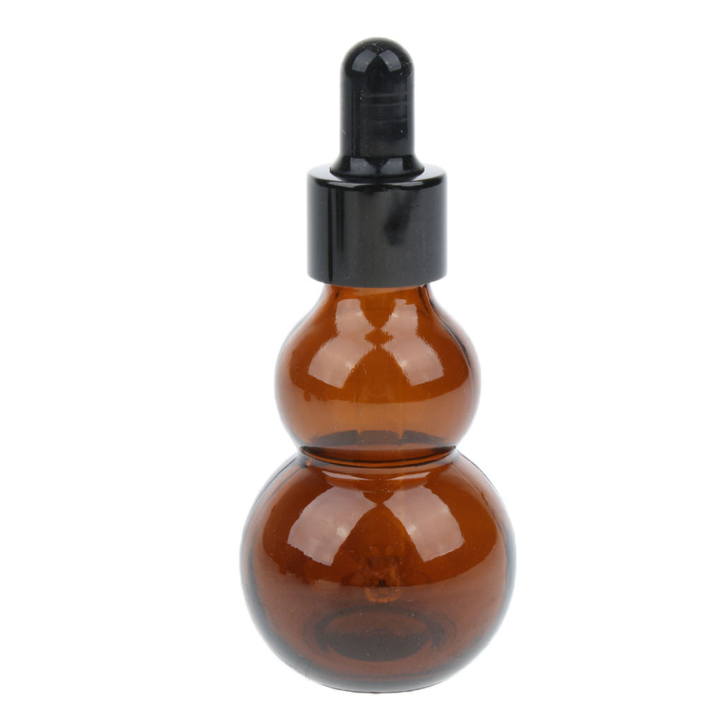 6 Pairs Gourd Glass Dropper Bottles For Essential Oil Makeup Liquid 30ml