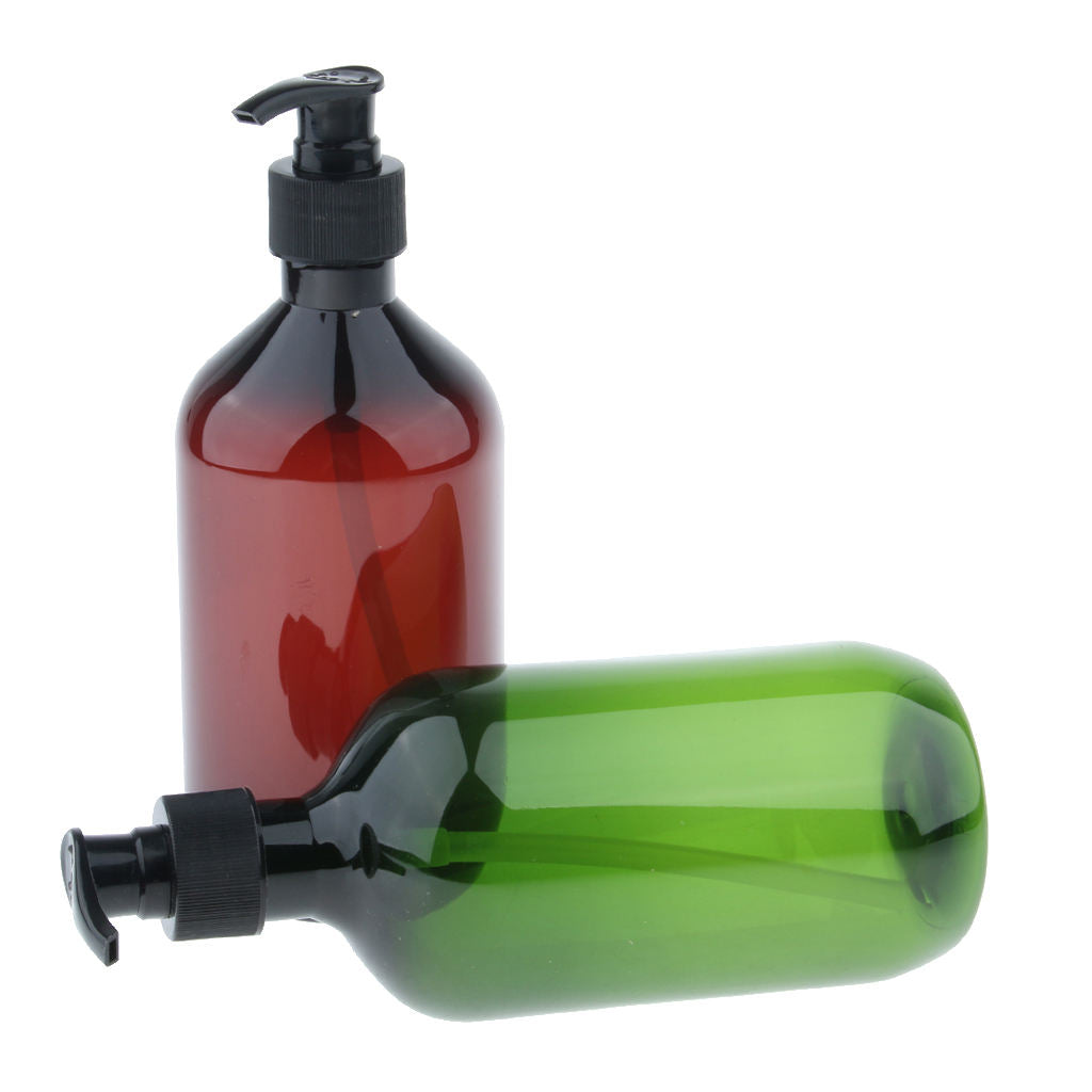 6 Pieces 500ml Refillable Pump Bottle Empty Shampoo Dispensing Container